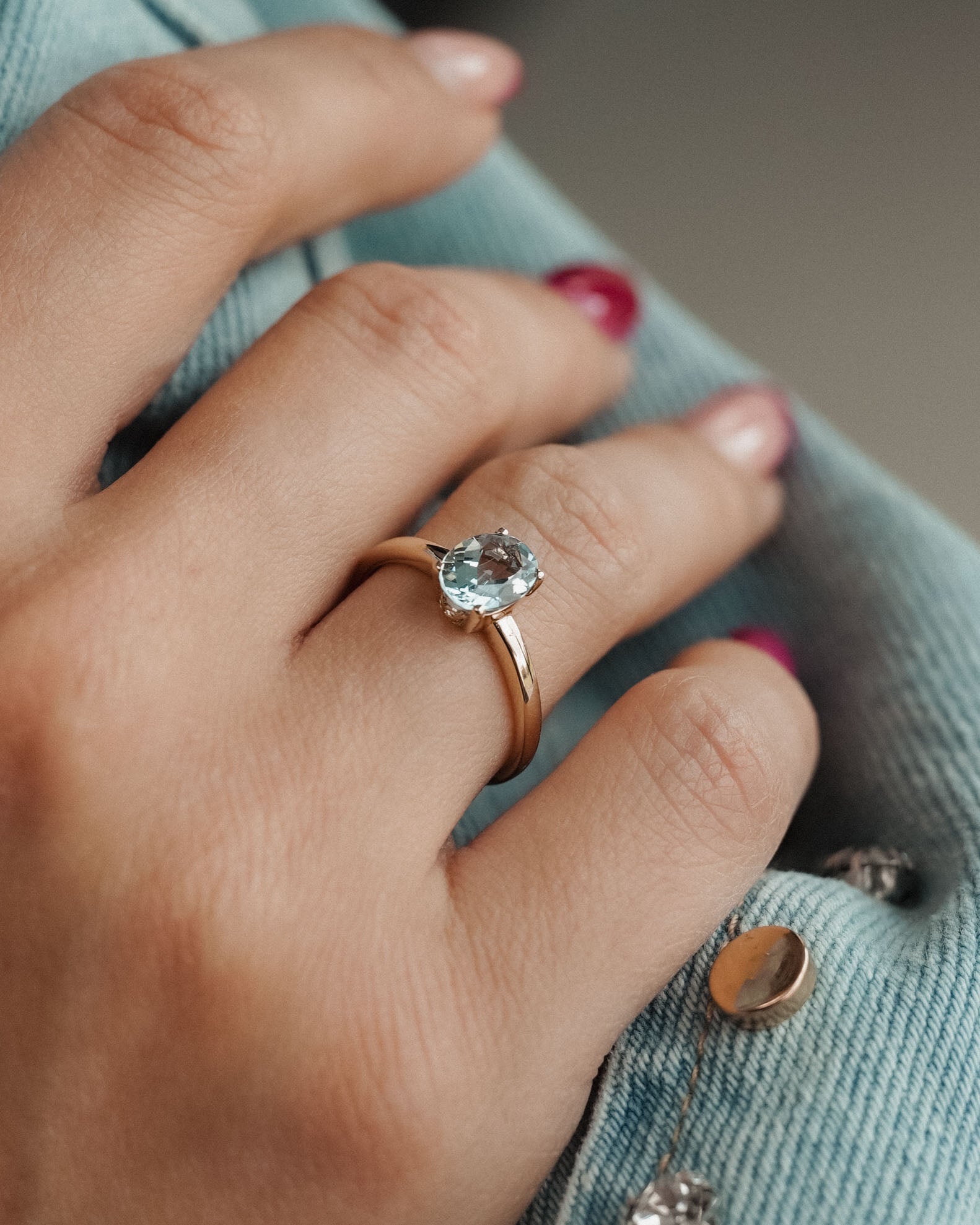 (05-03) Maribel | Vintage Topaas Ring - Menina Amsterdam