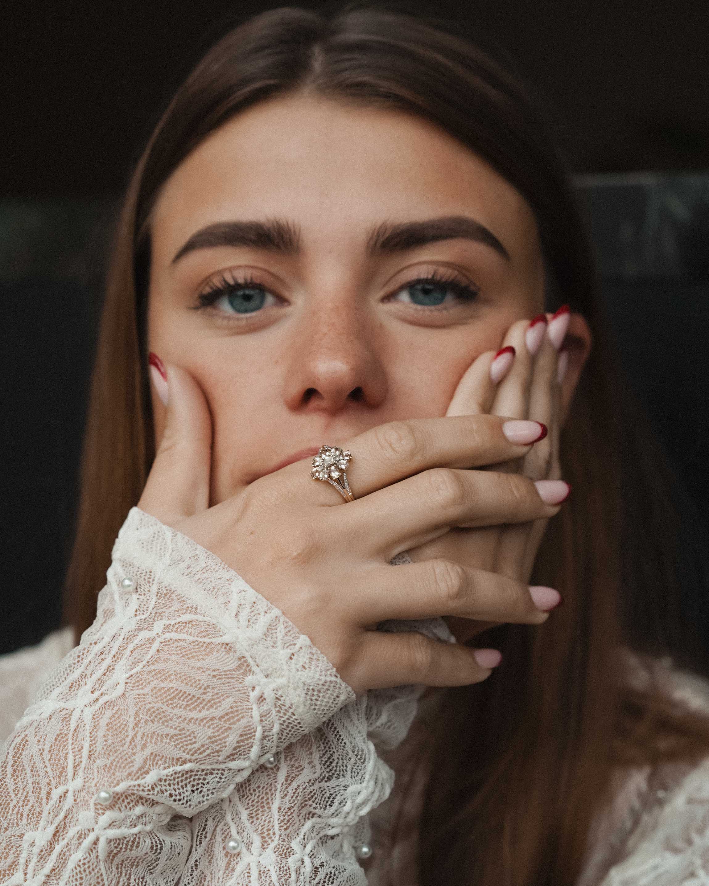 Elvarine | Vintage Quartz and Diamond Ring