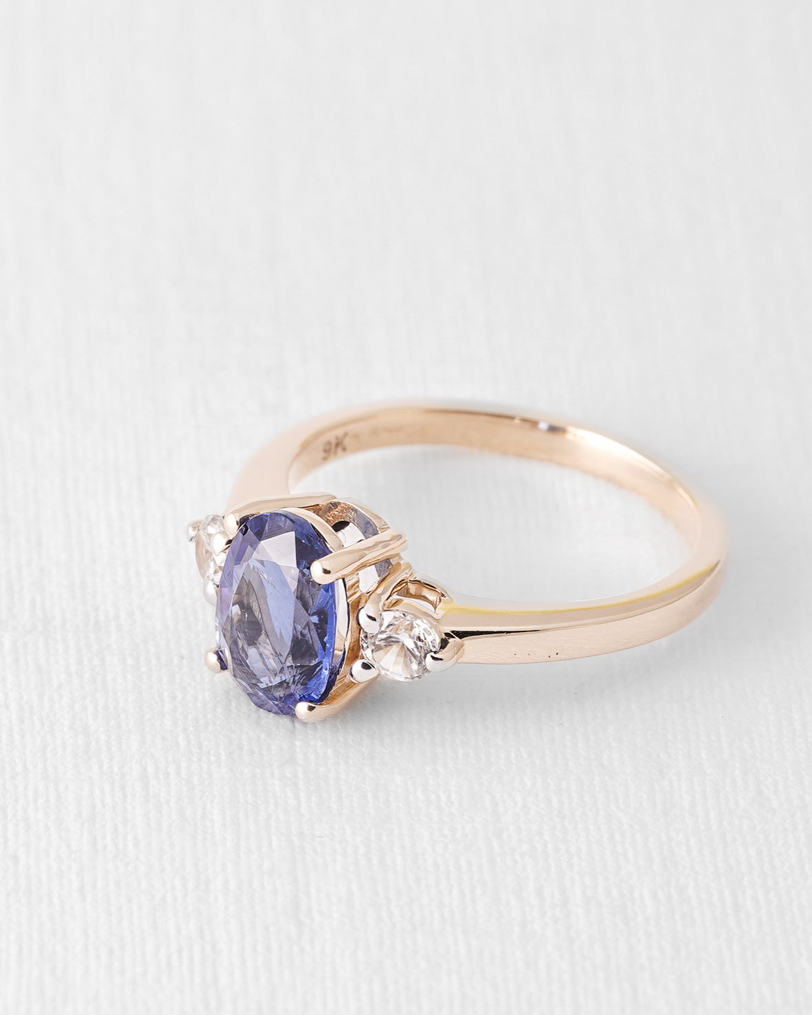 Kyra | Vintage Kyanite and White Sapphire Solitaire Ring
