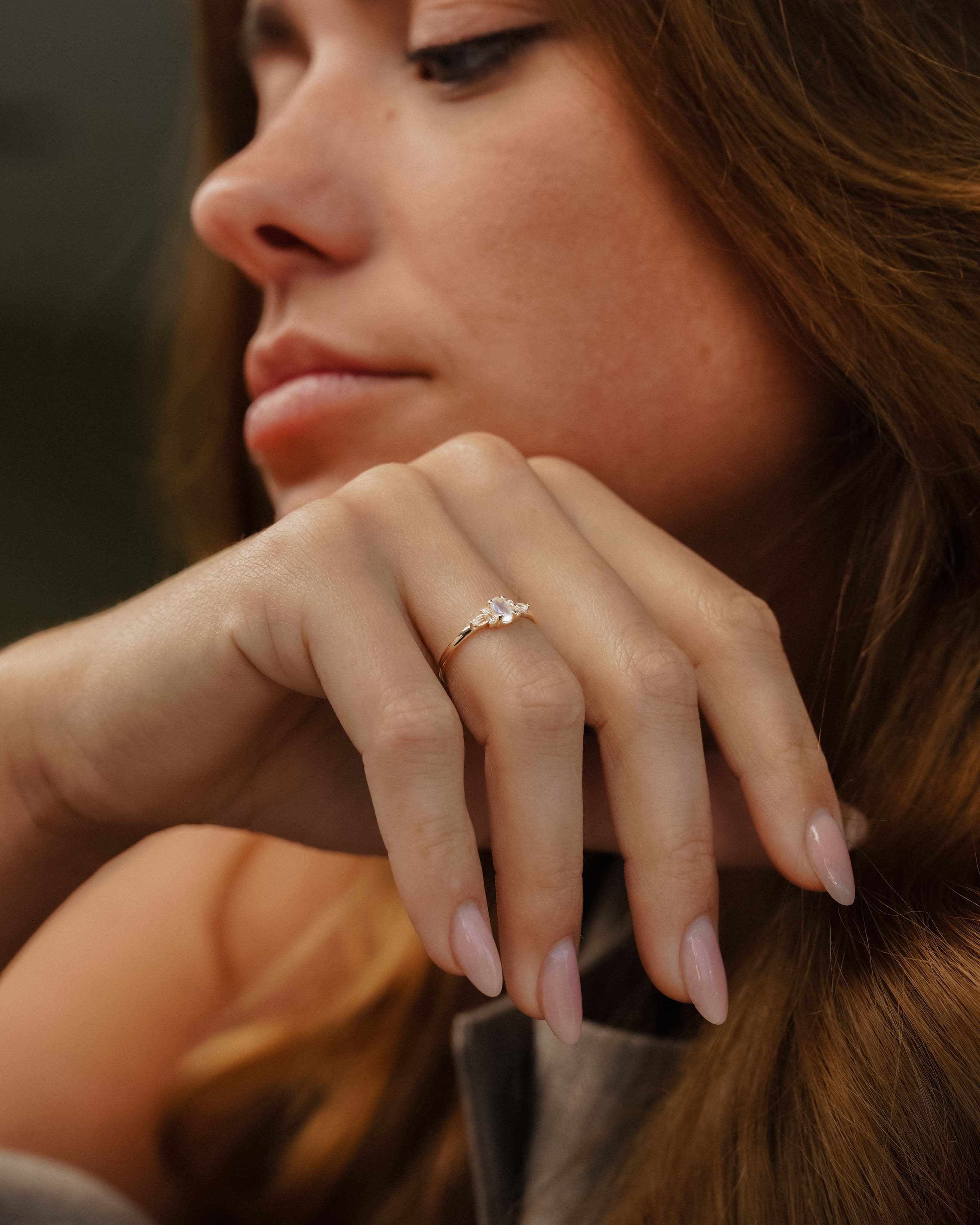Camille | Maansteen & Diamant Ring