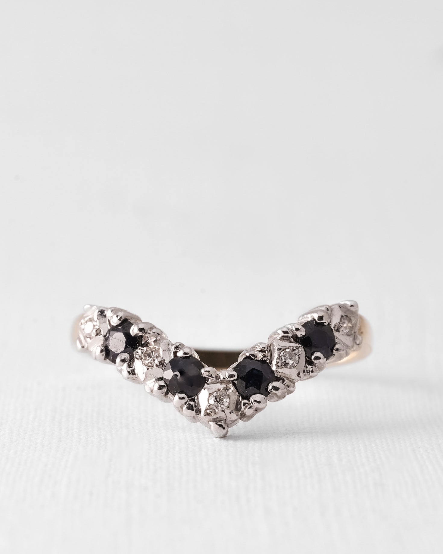 Ysoria | Vintage Saffier & Diamant Ring