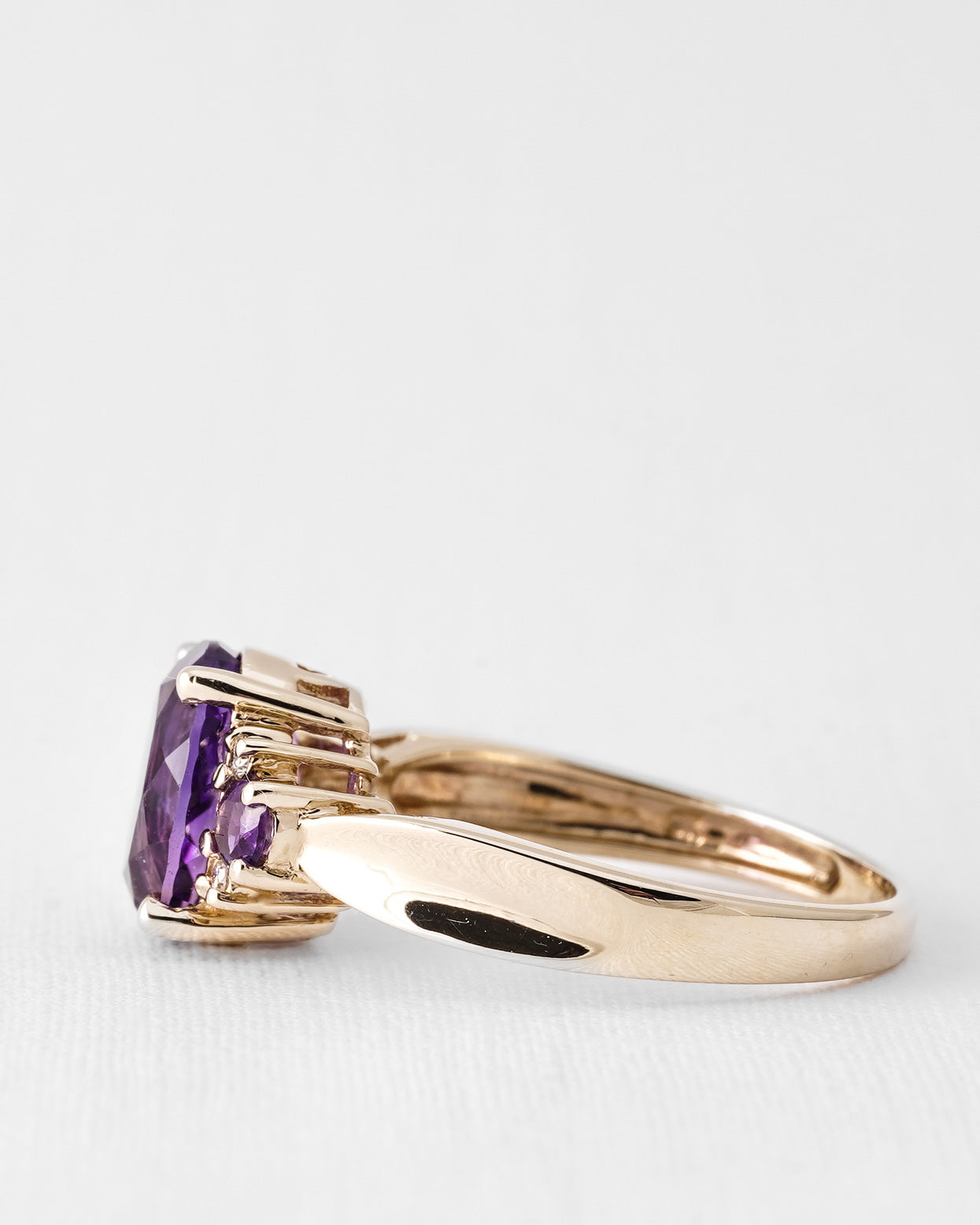 Maribel | Vintage Amethyst and Diamond Cluster Ring