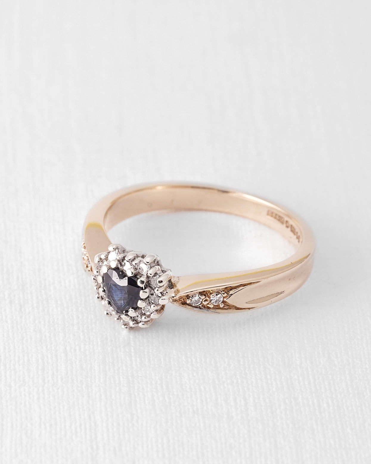 Nira | Vintage Sapphire and Diamond Cluster Ring