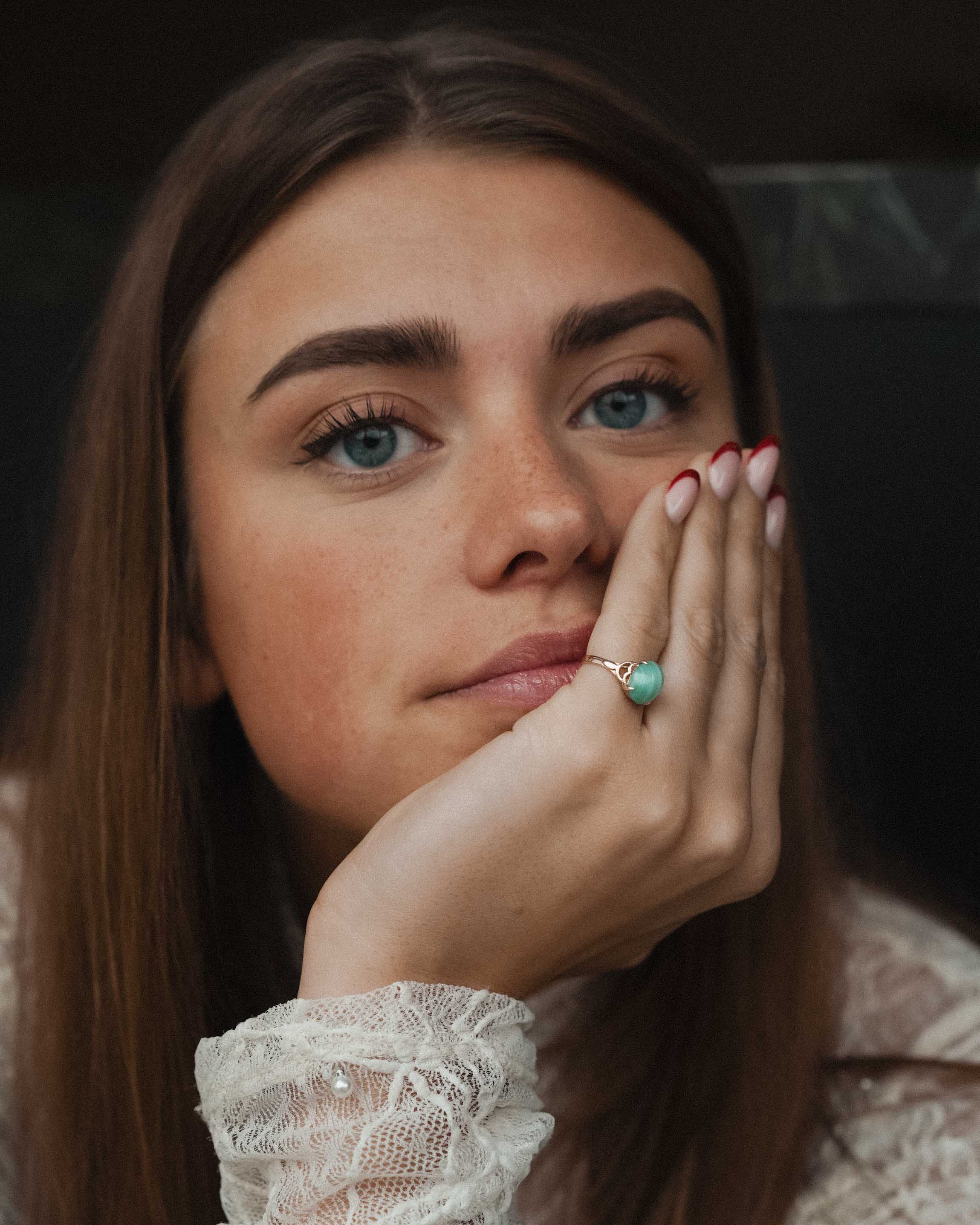 Aria | Vintage Agate Dress Ring