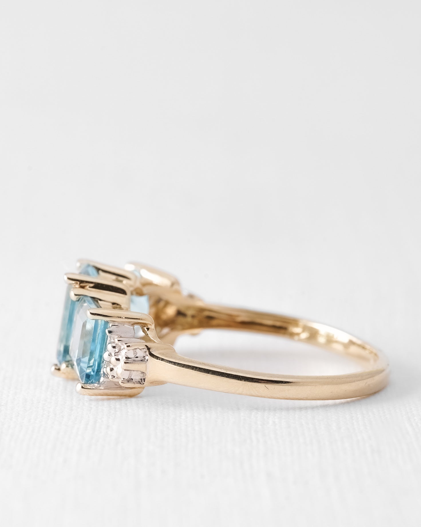 (05-03) Valentina | Vintage Topaas & Diamant Ring - Menina Amsterdam