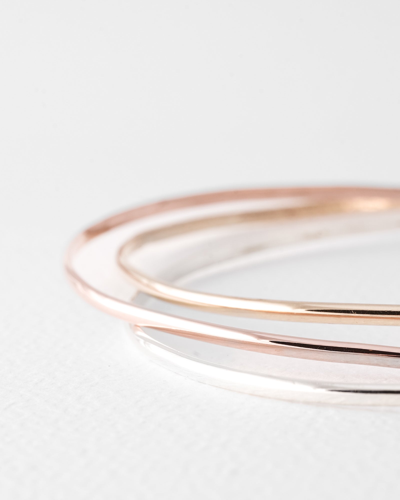 Lily | Vintage Trio Geel, Rosé en Wit 9k Bangle