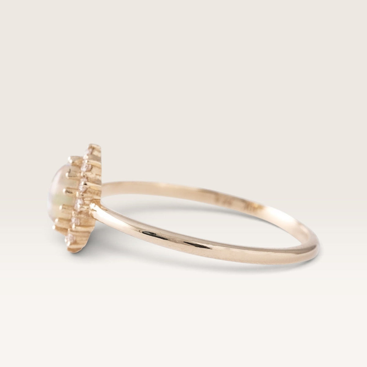 Chloe | Opaal & Diamant Cluster Ring - Menina Amsterdam