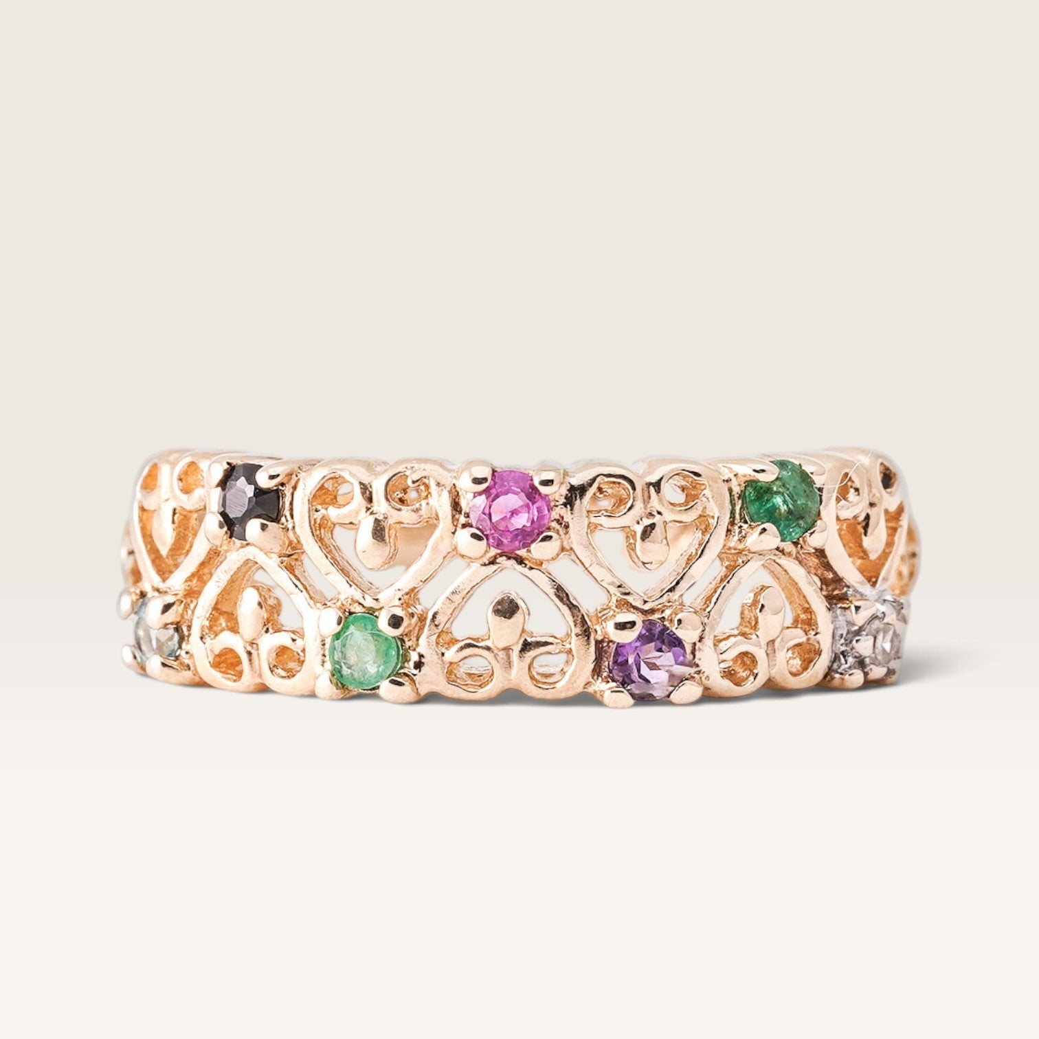 Coralie | Vintage “Dearest” Ring - Menina Amsterdam