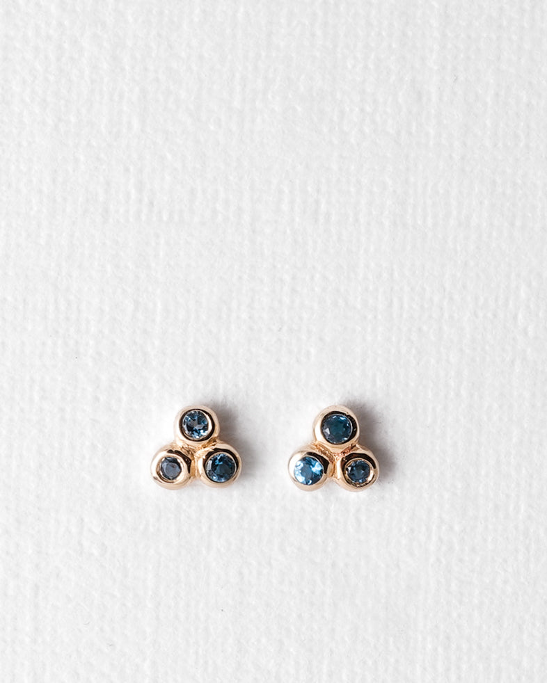 Thalie | 14K Blauwe Topaas Studs