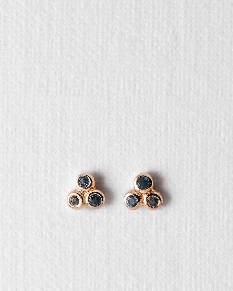 Thalie | 14K Blauwe Topaas Studs