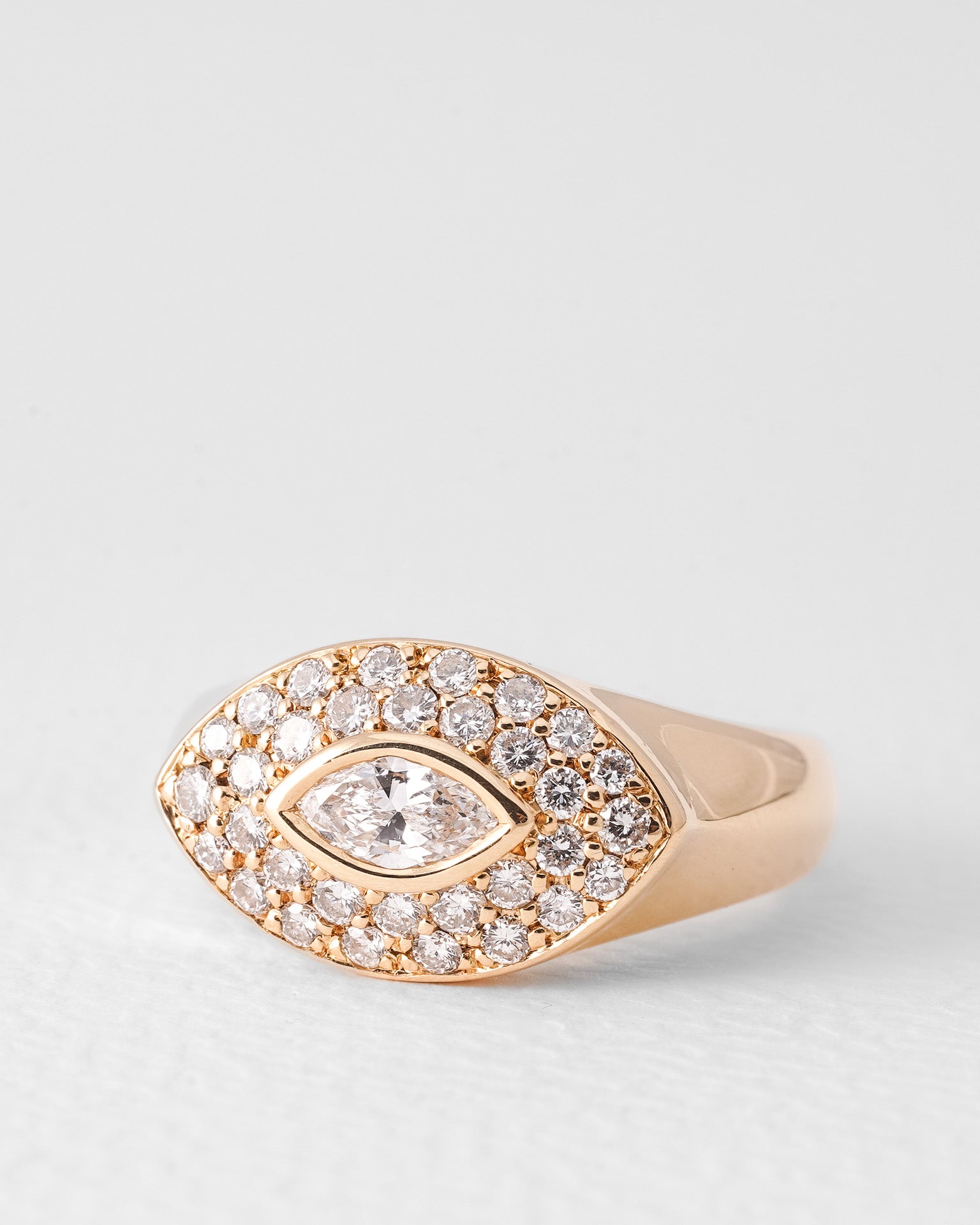 Eleonora | 18K Geel Goud Briljant (1ct) Oog Ring