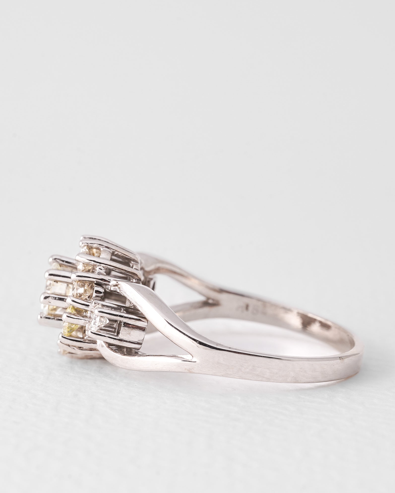 Elien | 14K Wit Goud Briljant (1ct) Cluster Ring