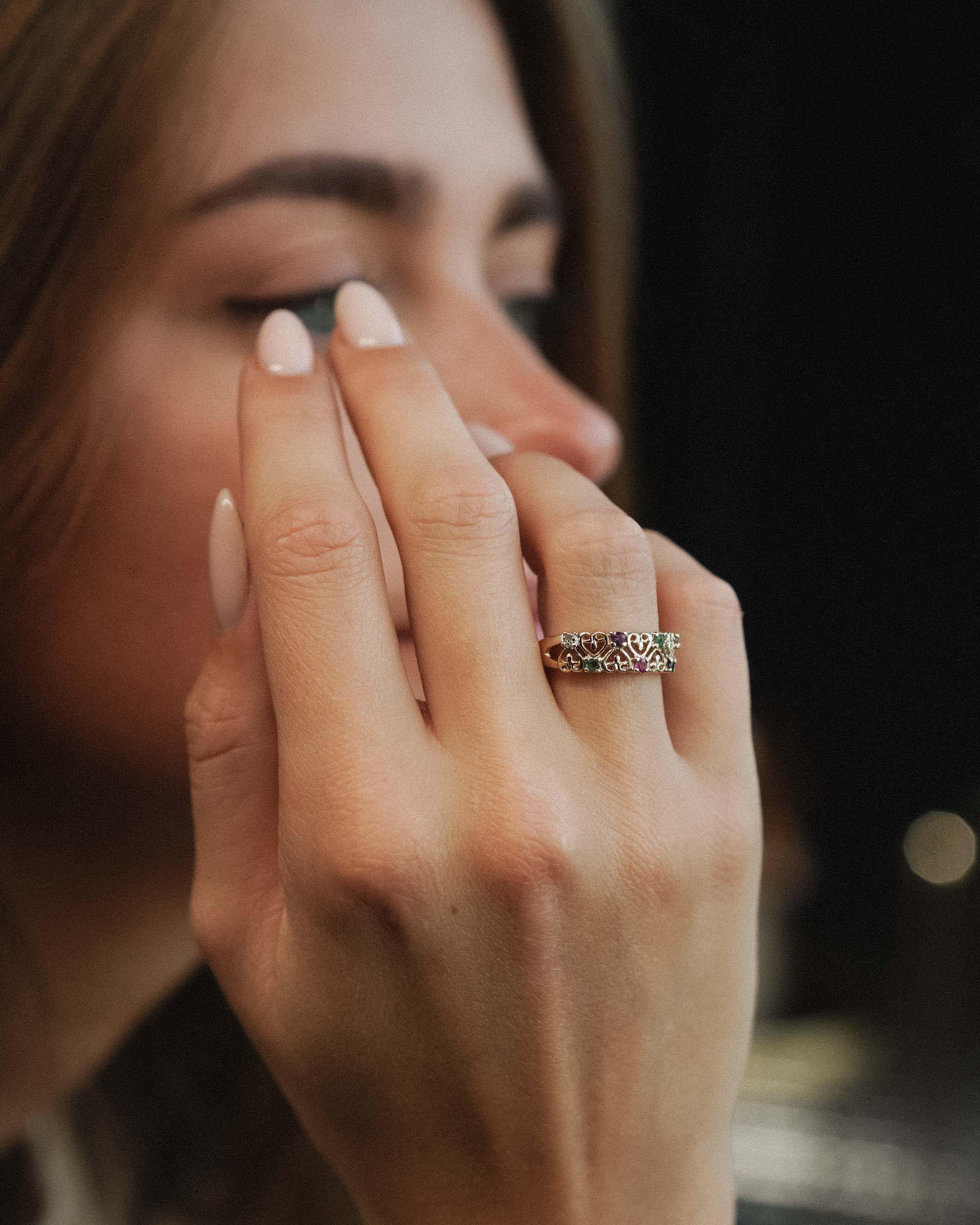 Coralie | Vintage “Dearest” Ring - Menina Amsterdam