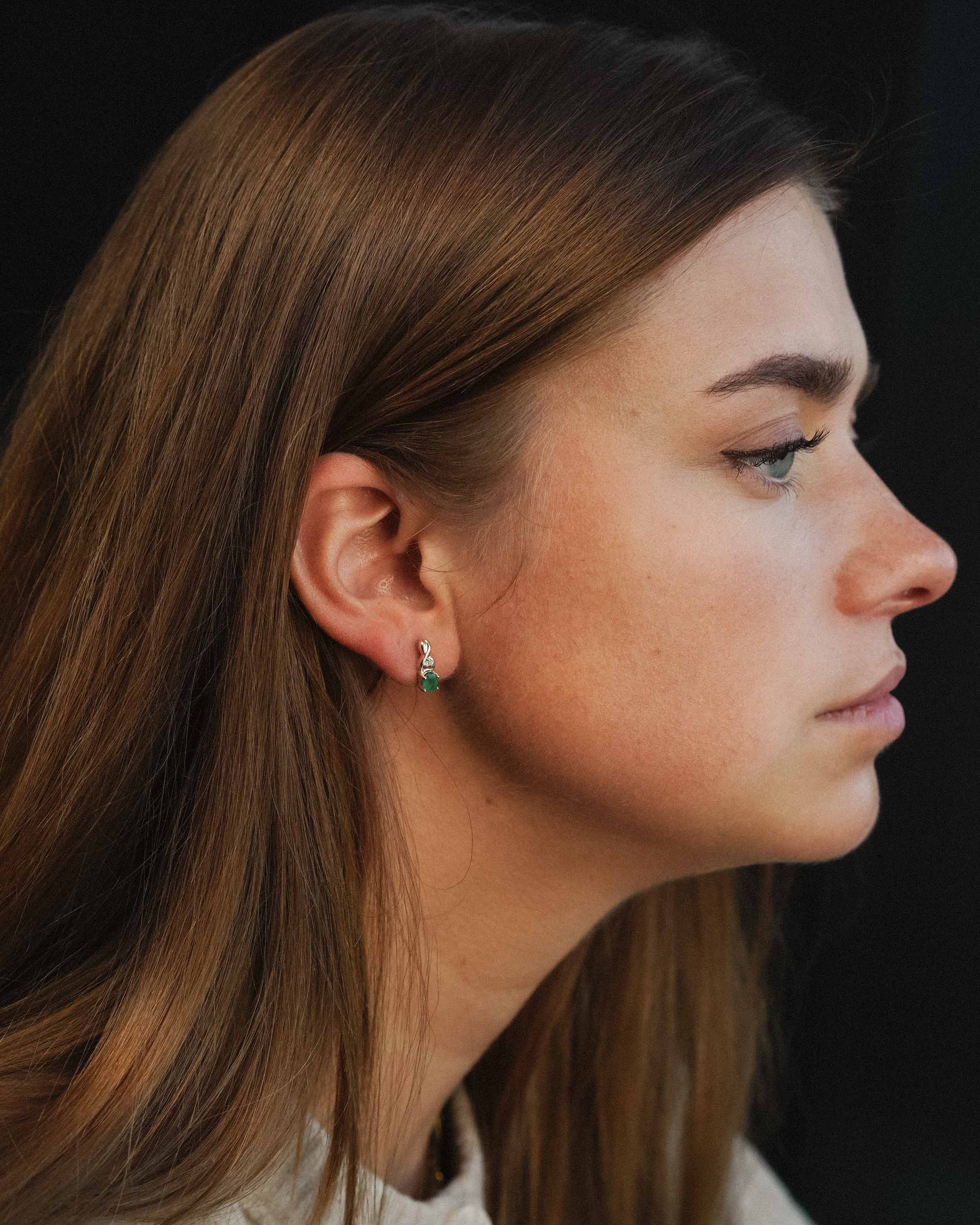 Nicky | Vintage Smaragd & Diamant Oorbellen