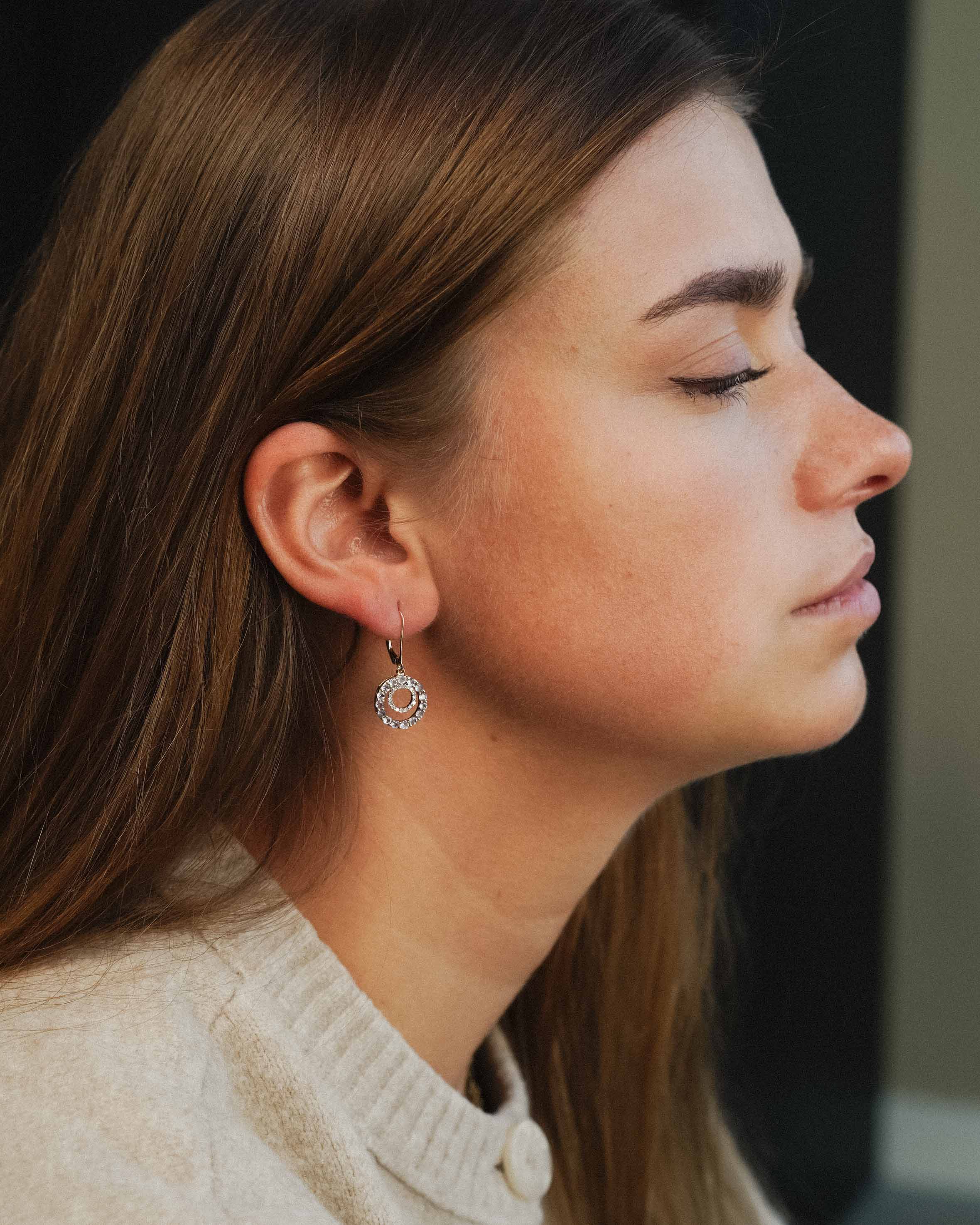 Evi | Vintage Tanzaniet & Diamant Oorbellen