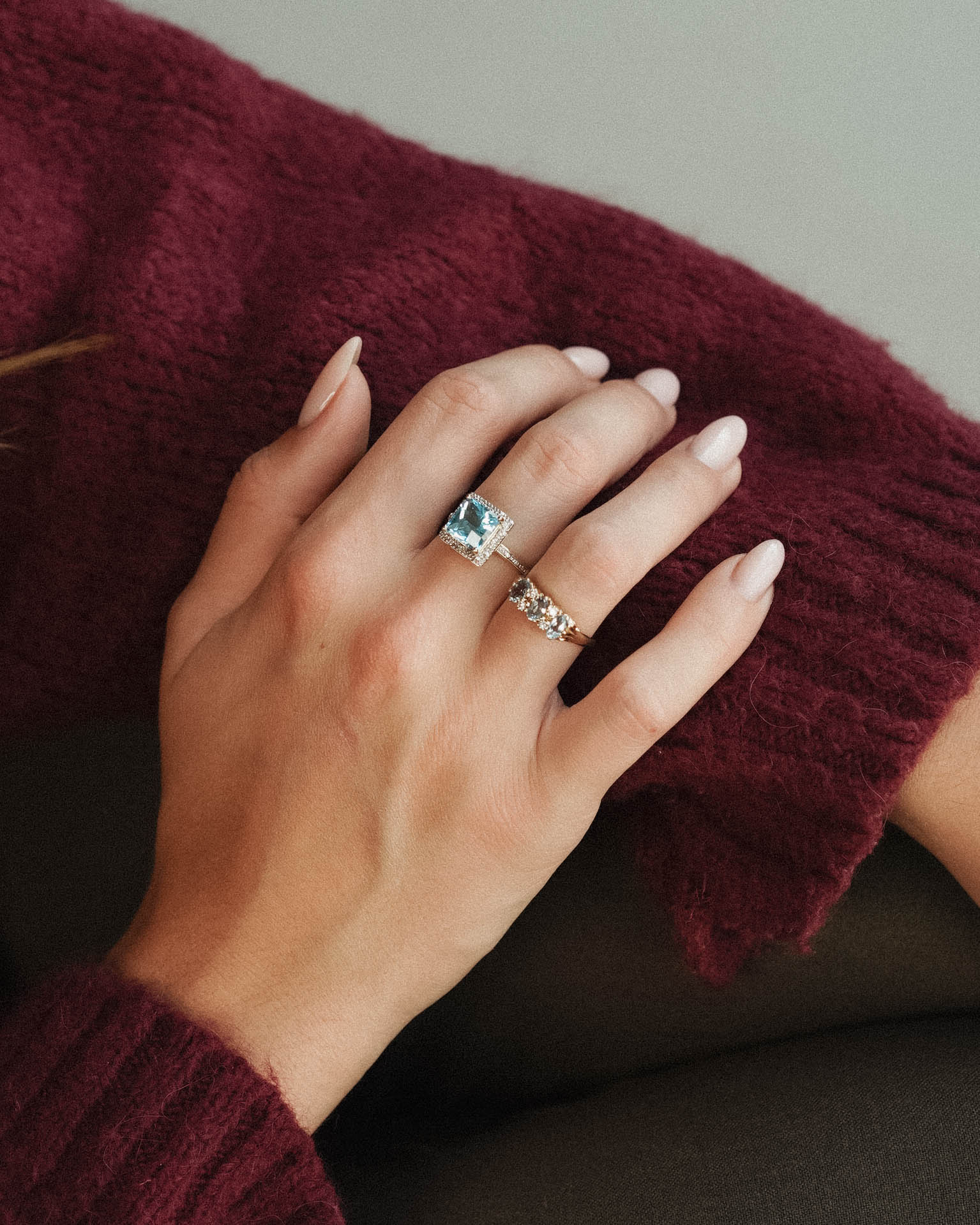Seliane | Vintage Topaas & Diamant Dress Ring