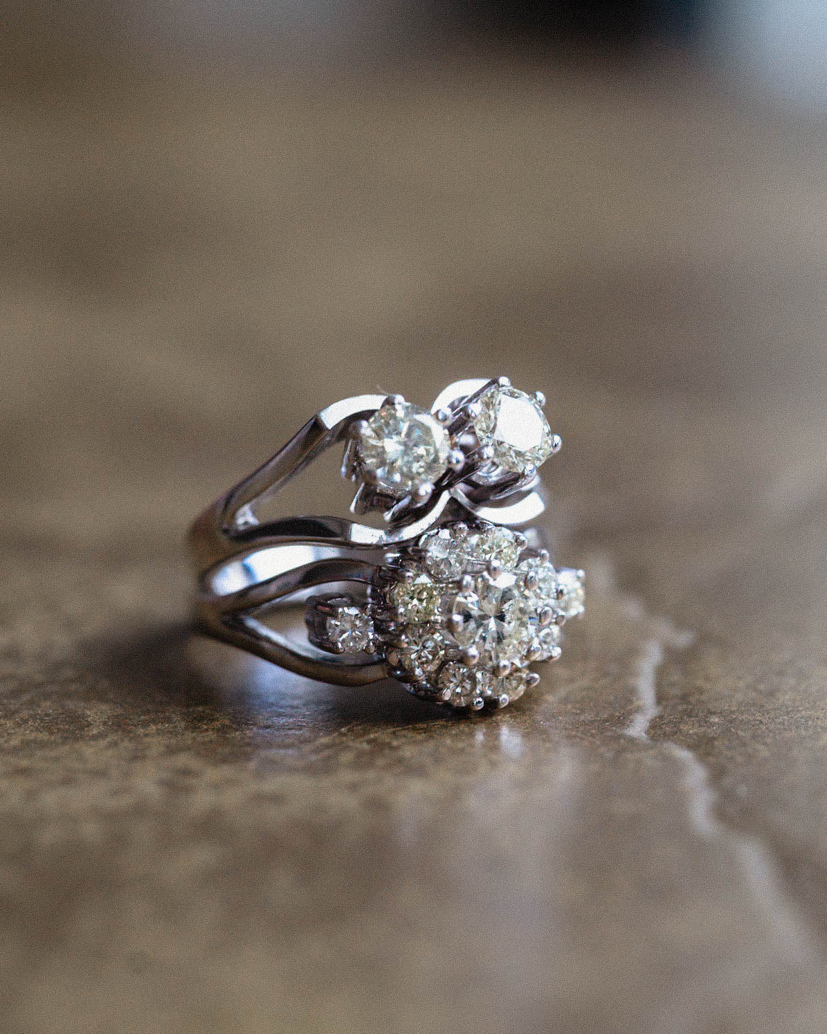 Elien | 14K White Gold Brilliant (1ct) Cluster Ring