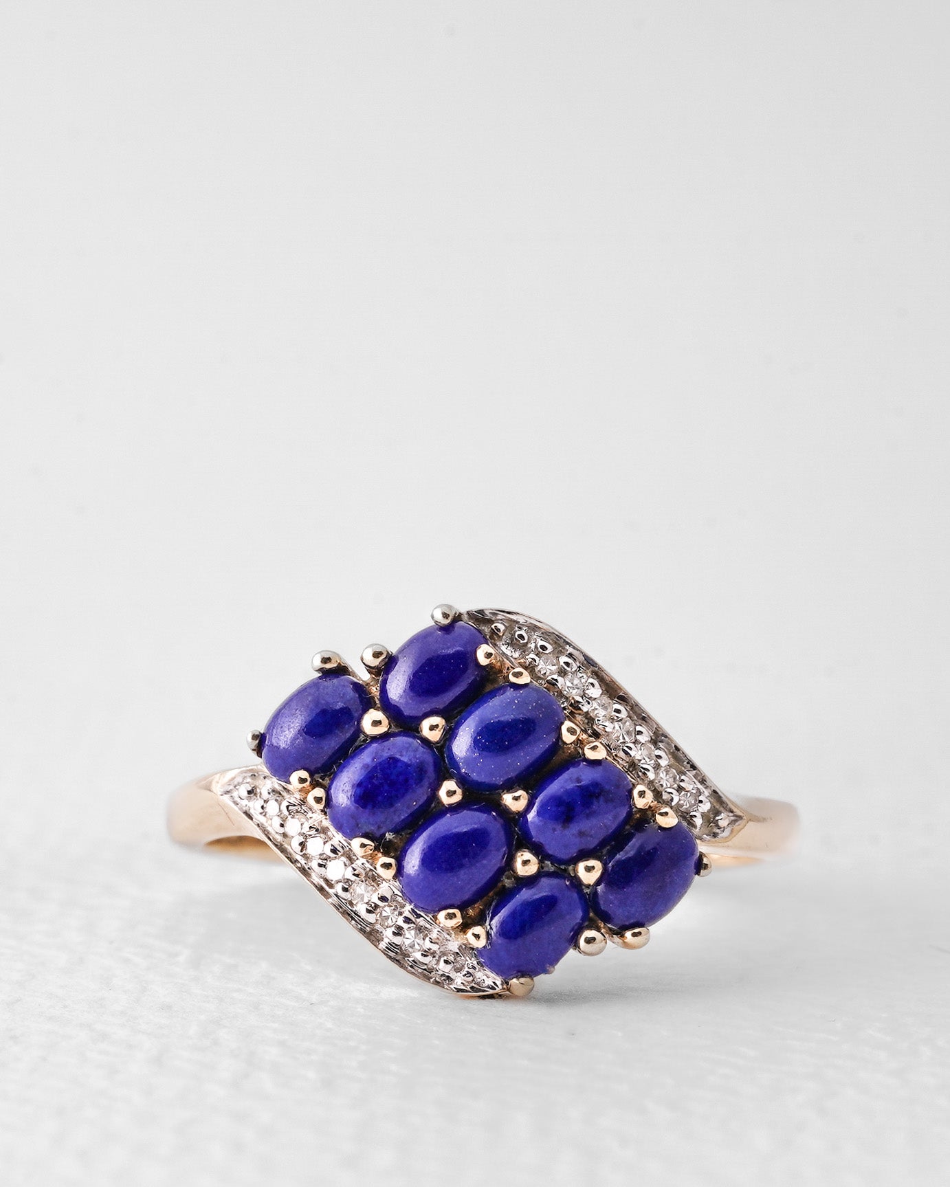 Sophia | Vintage Lapis Lazuli Dress & Diamant Details - Menina Amsterdam