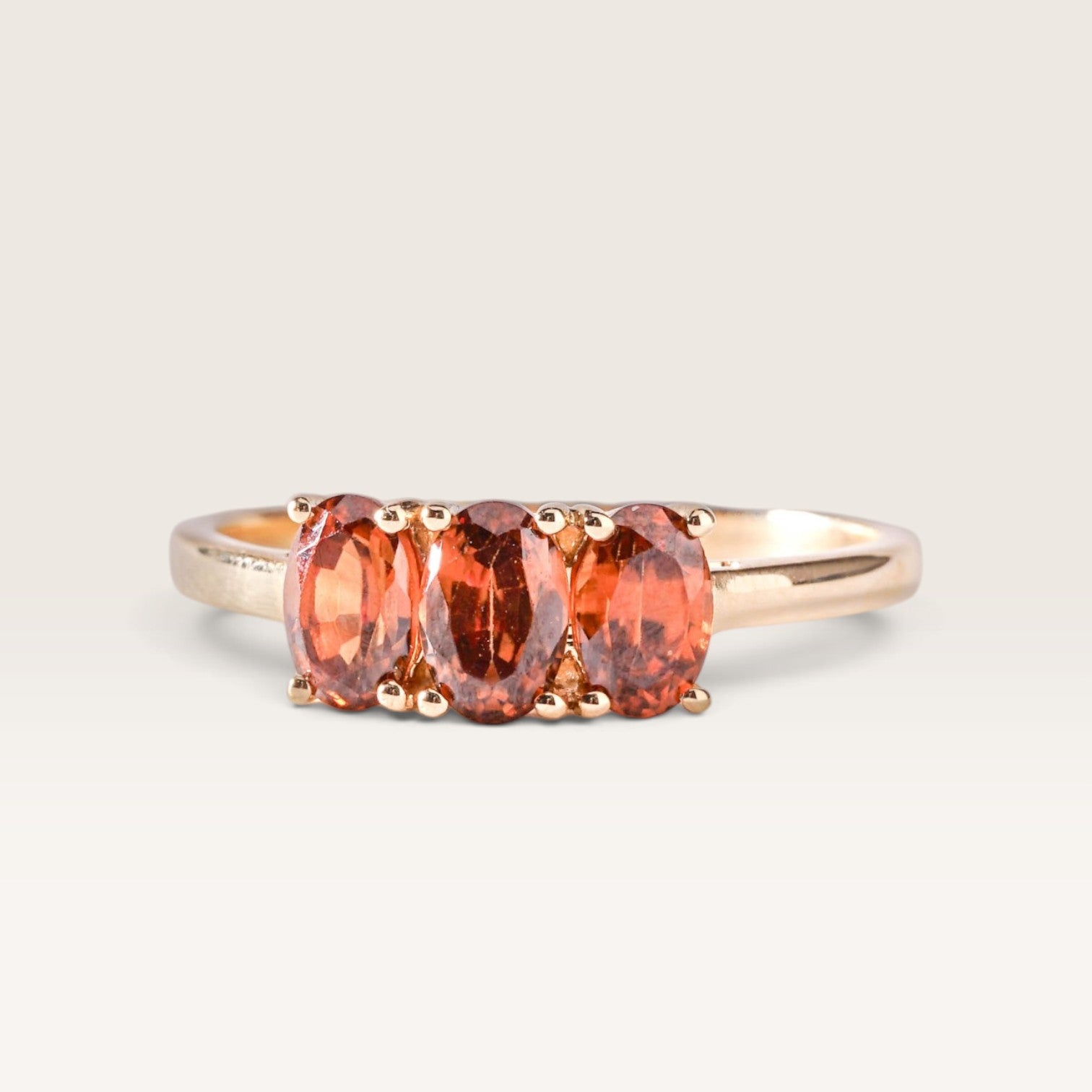 Philine | Vintage bruine Zirkonia ring - Menina Amsterdam