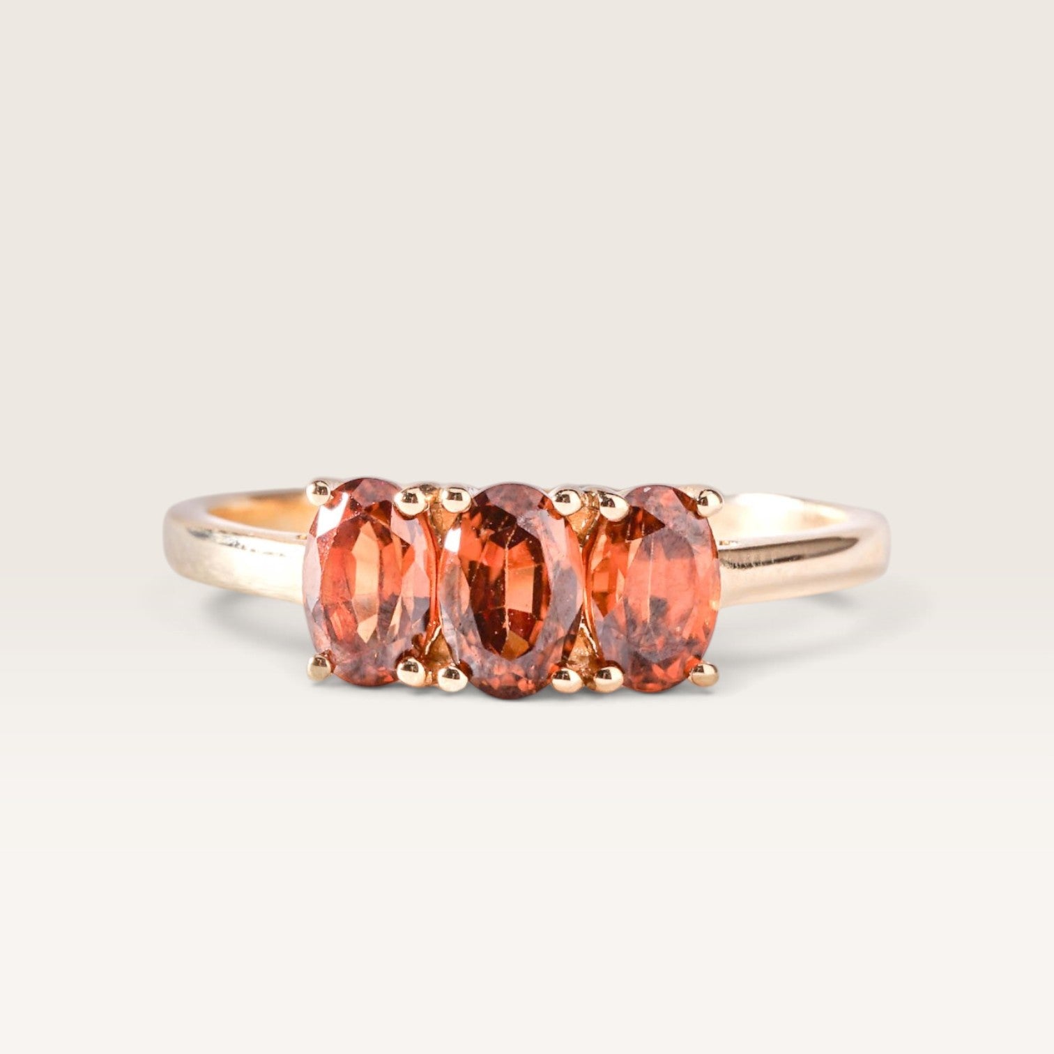 Philine | Vintage bruine Zirkonia ring - Menina Amsterdam