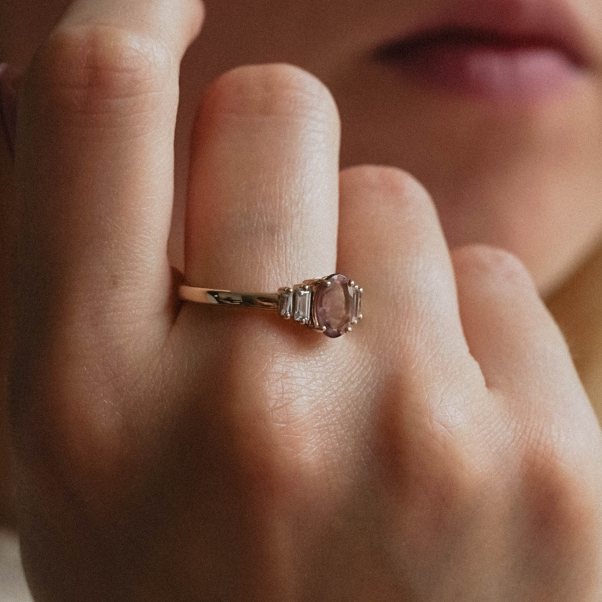 Christina| Vintage Kwarts en Zirkonia ring - Menina Amsterdam