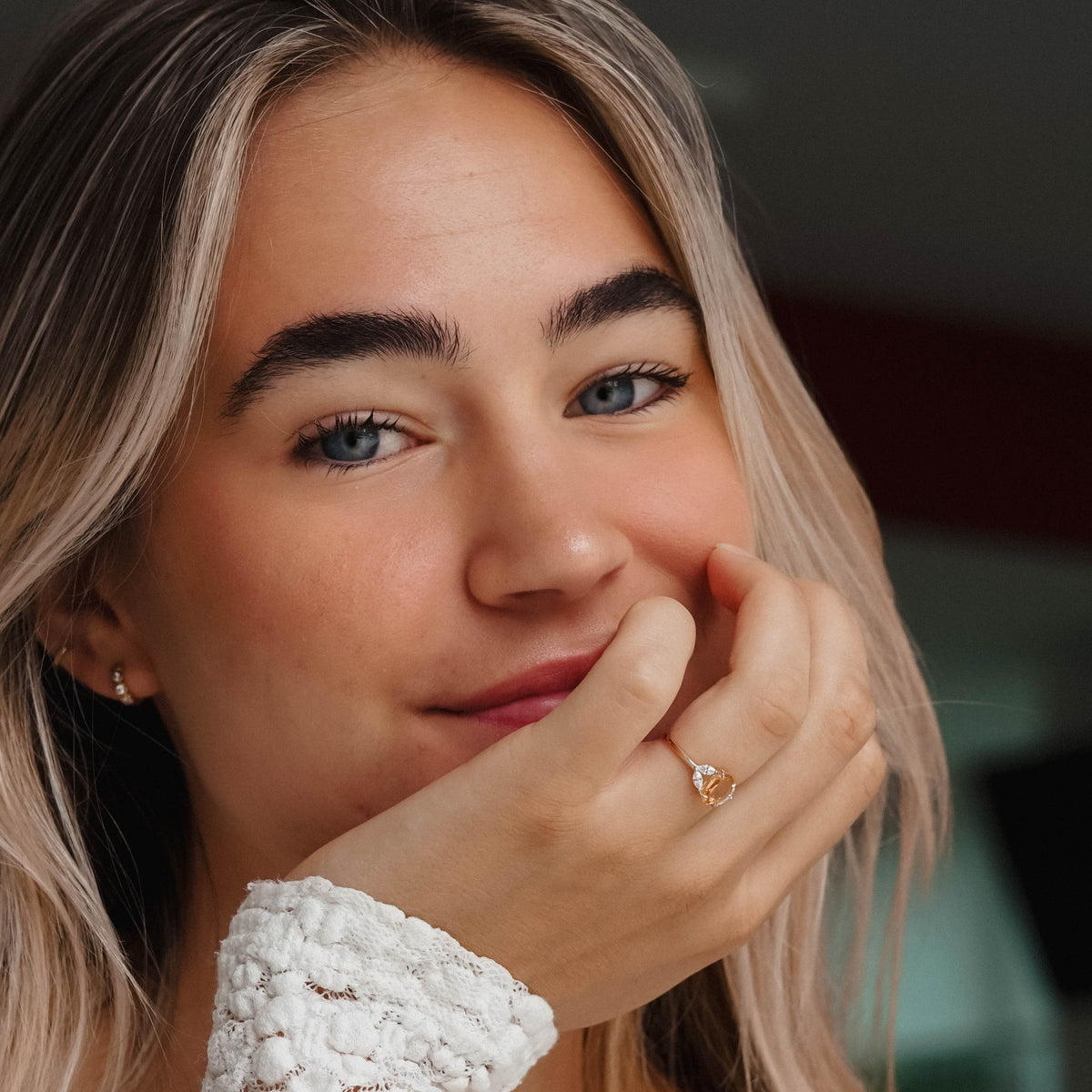 Solène | Citrien & Diamant Ring - Menina Amsterdam