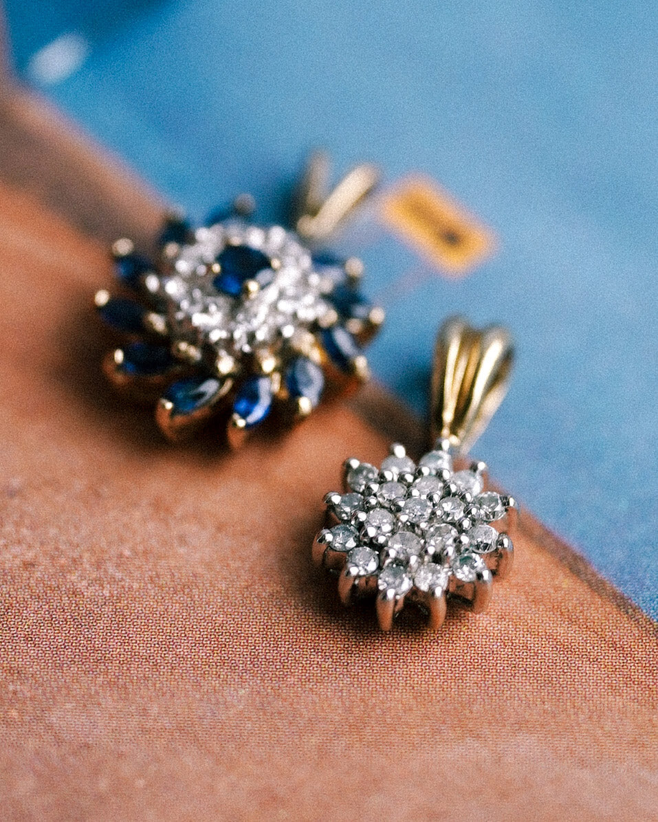 Celeste | Vintage Diamant Cluster Hanger
