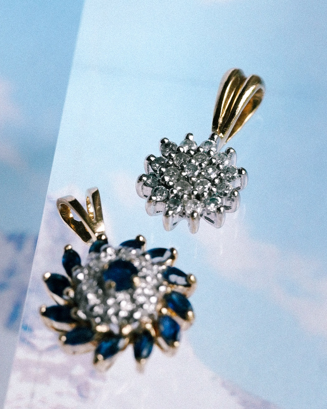 Isolde | Vintage Saffier & Diamant Hanger
