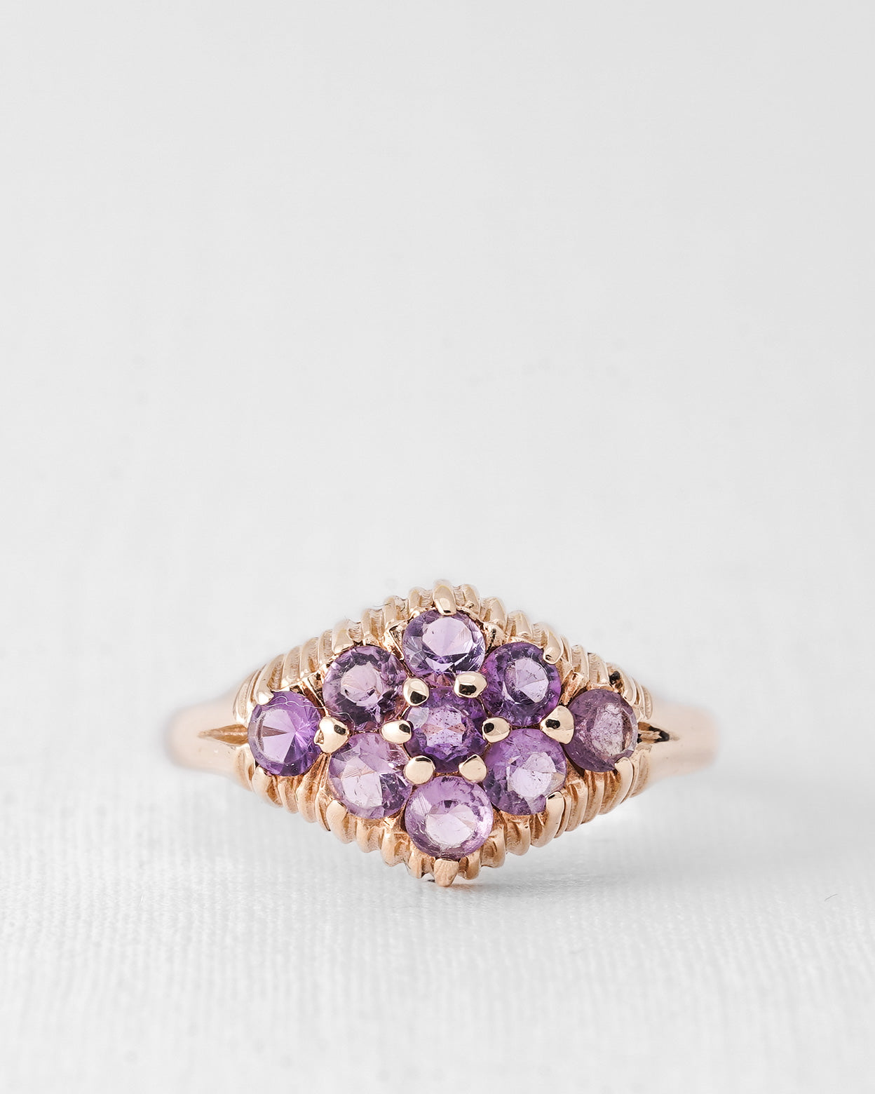Elora | Vintage Amethist Cluster Ring
