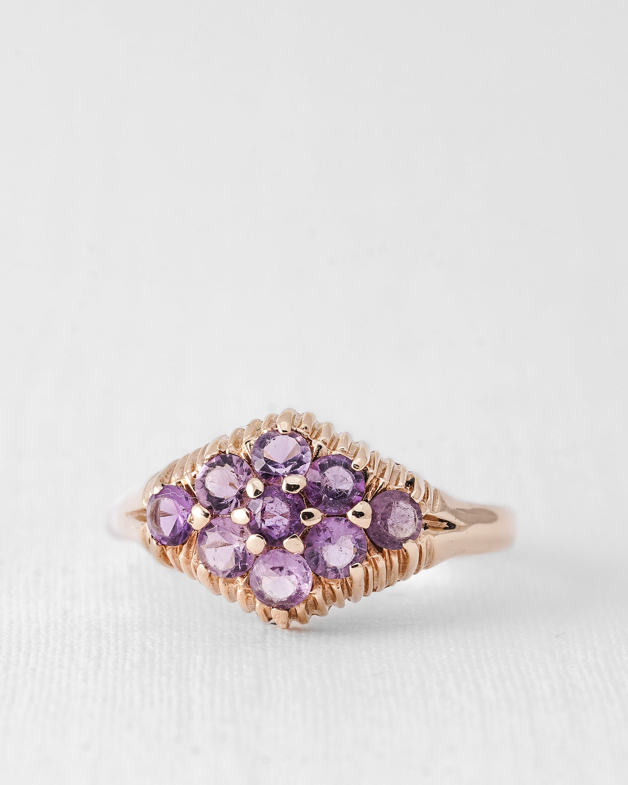 Elora | Vintage Amethist Cluster Ring
