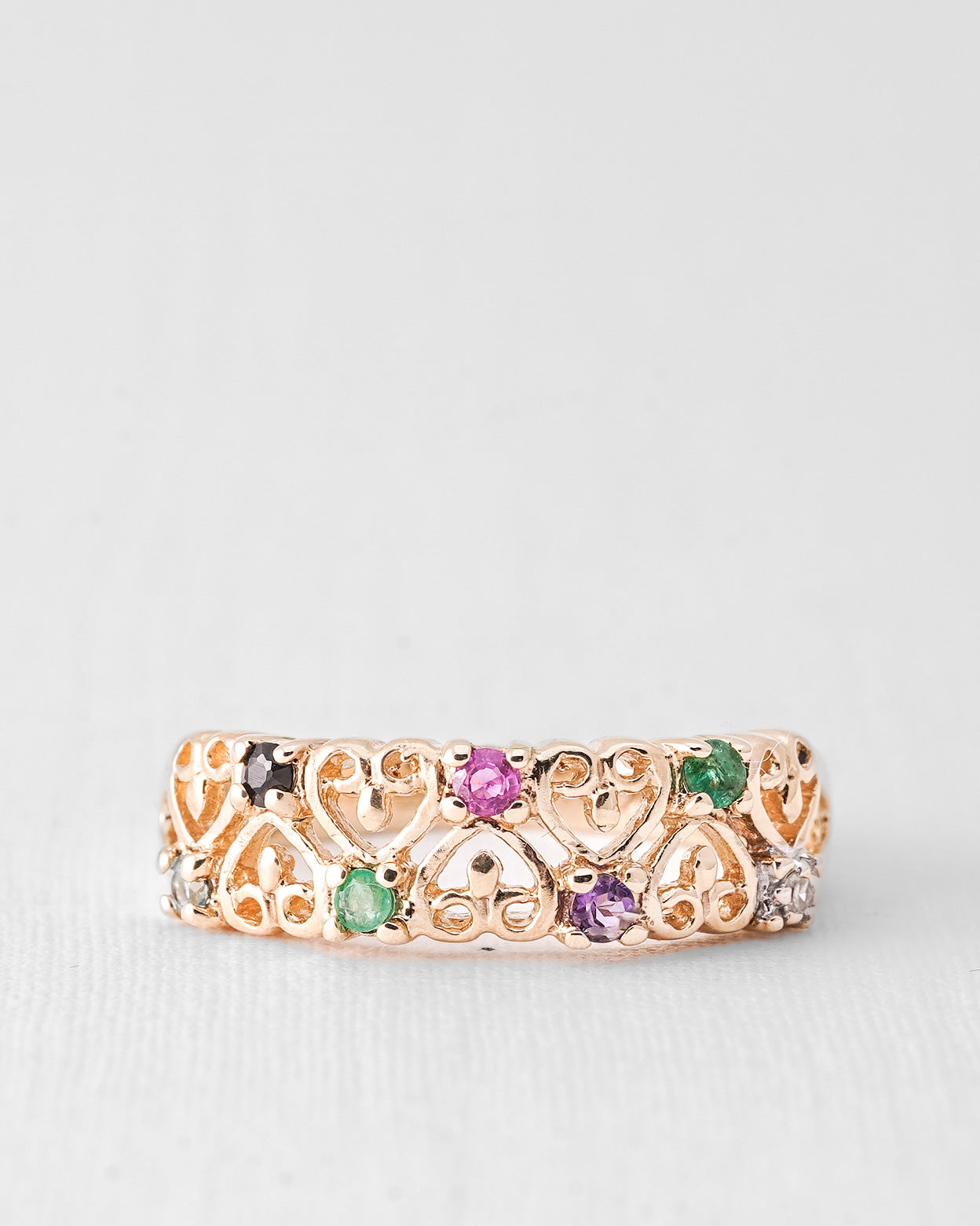 Coralie | Vintage “Dearest” Ring - Menina Amsterdam