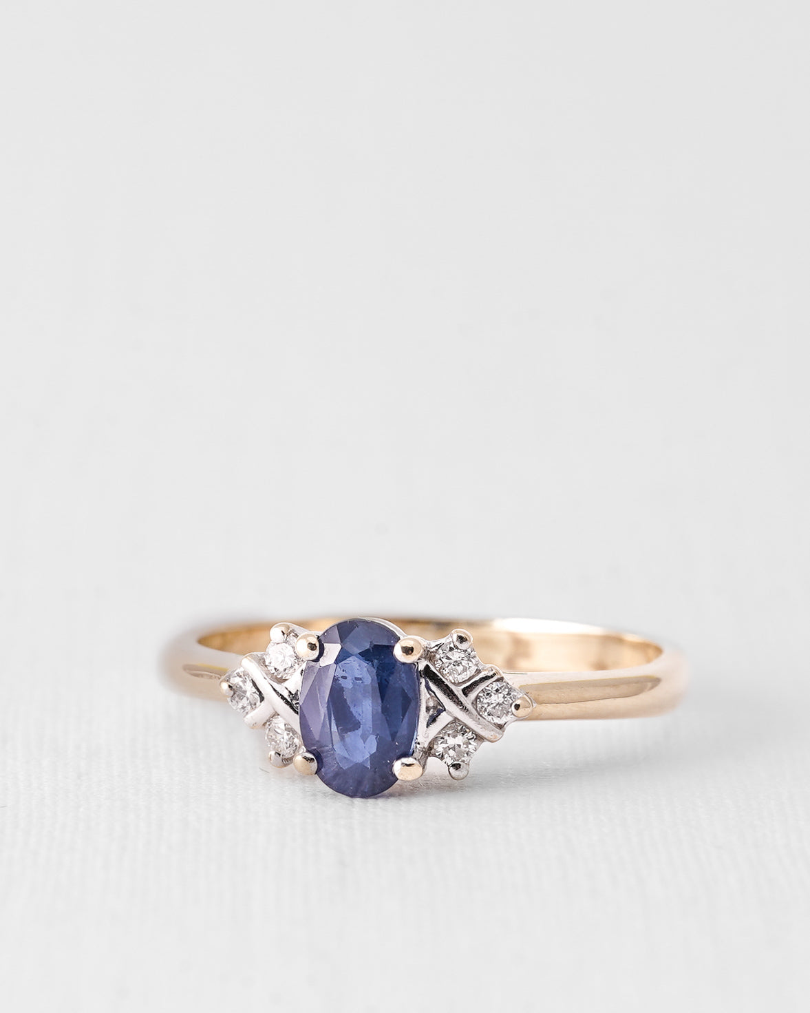 Xabia | Vintage Saffier & Diamant Pavé Ring