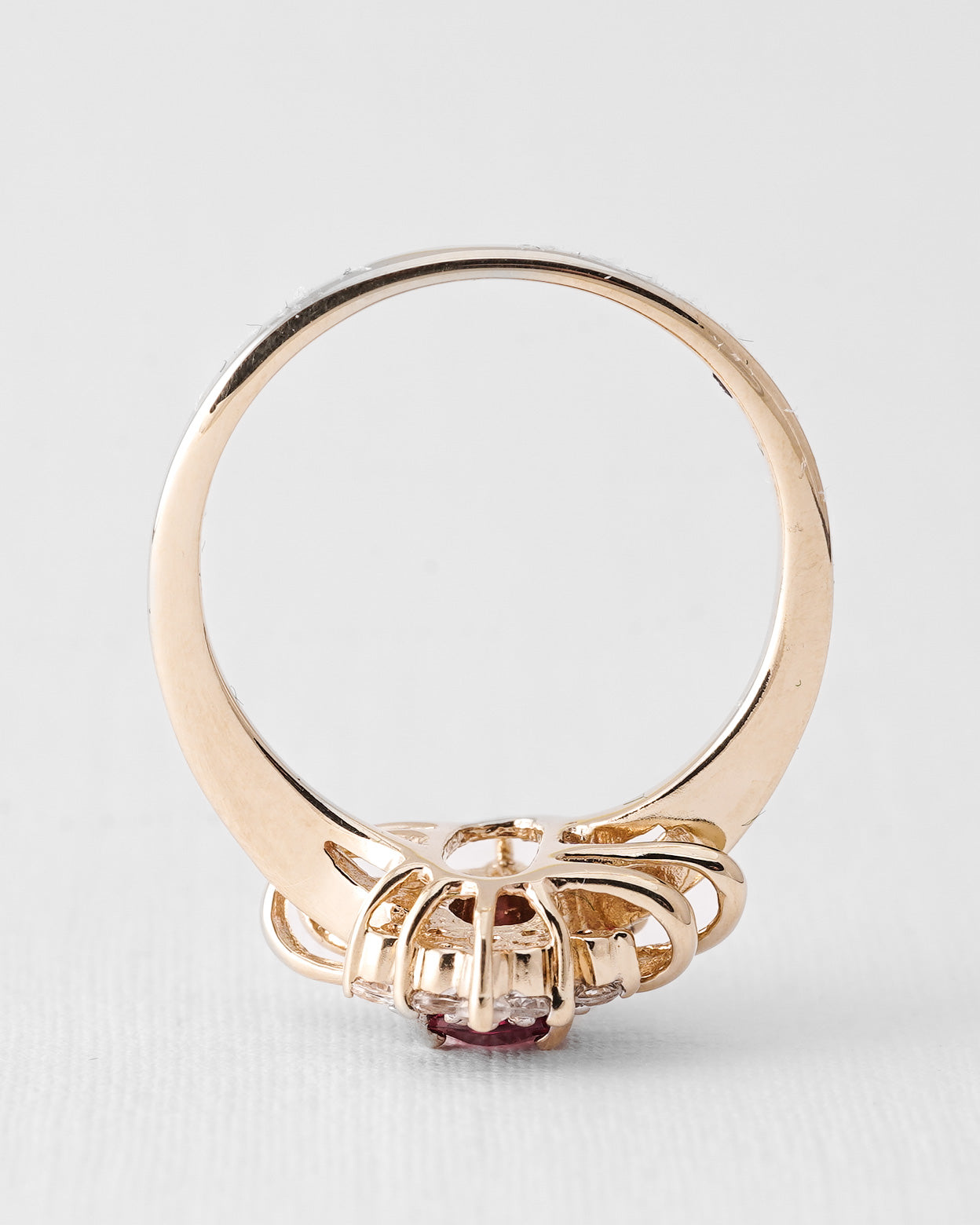 Norelle | Vintage Toermalijn en Witte Saffier Dress Ring