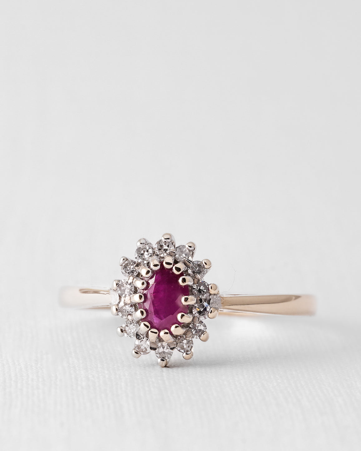 Seliane | Vintage Robijn & Diamant Cluster Ring