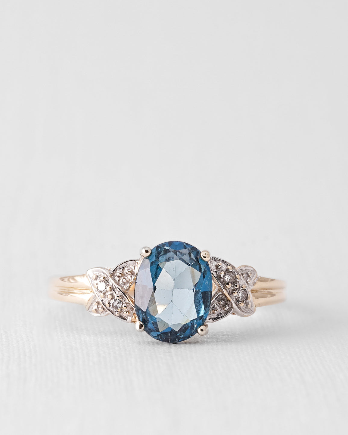 Elayne | Vintage Topaas Cluster & Diamant Details Ring
