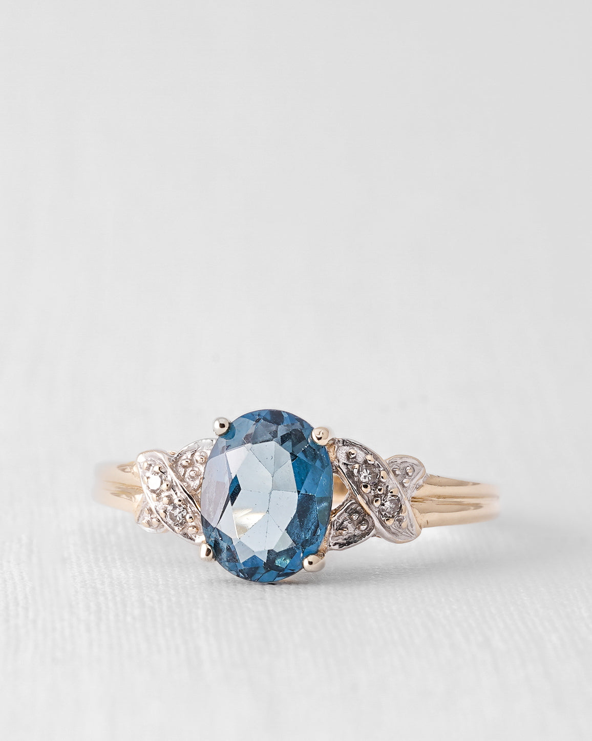 Elayne | Vintage Topaas Cluster & Diamant Details Ring