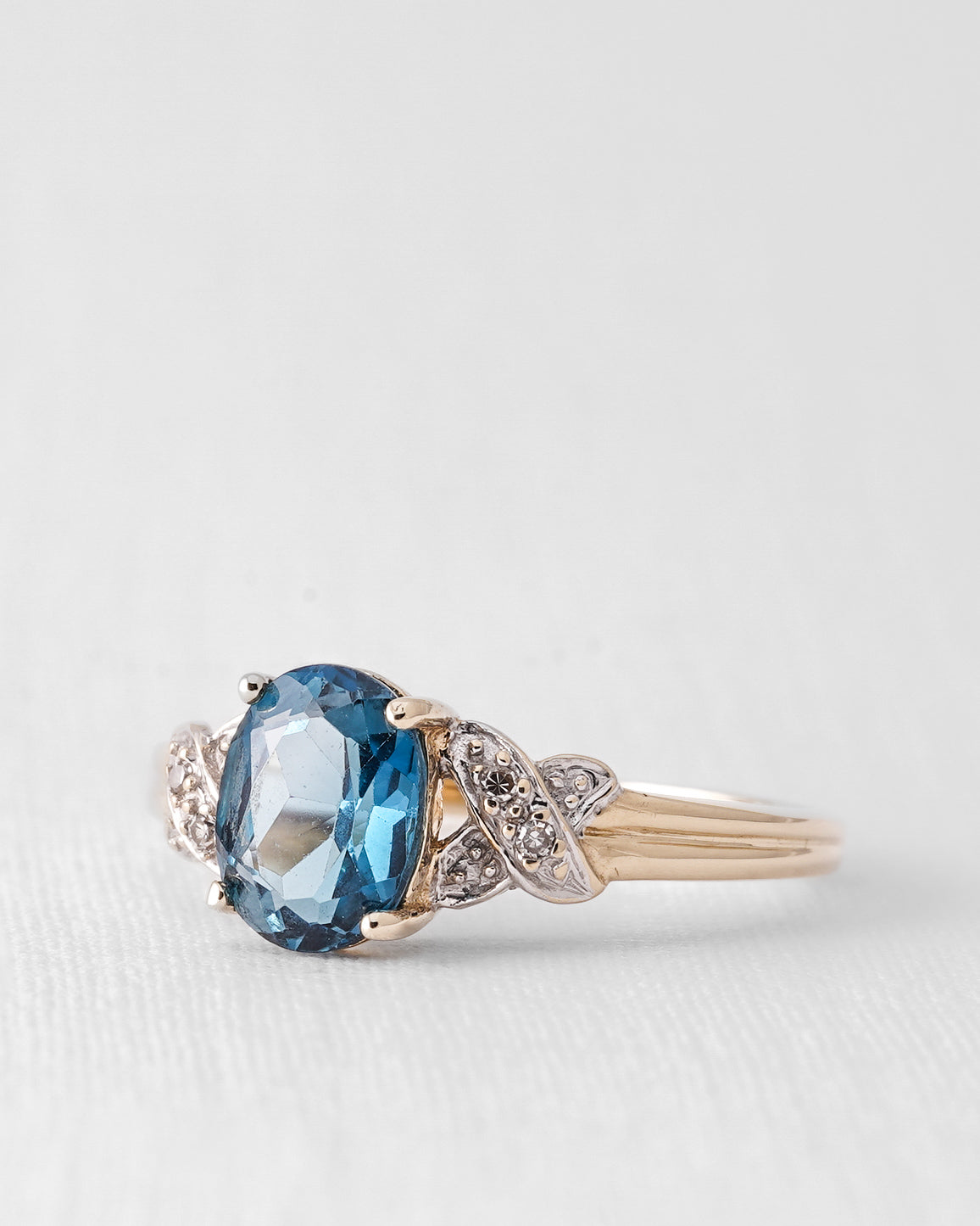 Elayne | Vintage Topaas Cluster & Diamant Details Ring