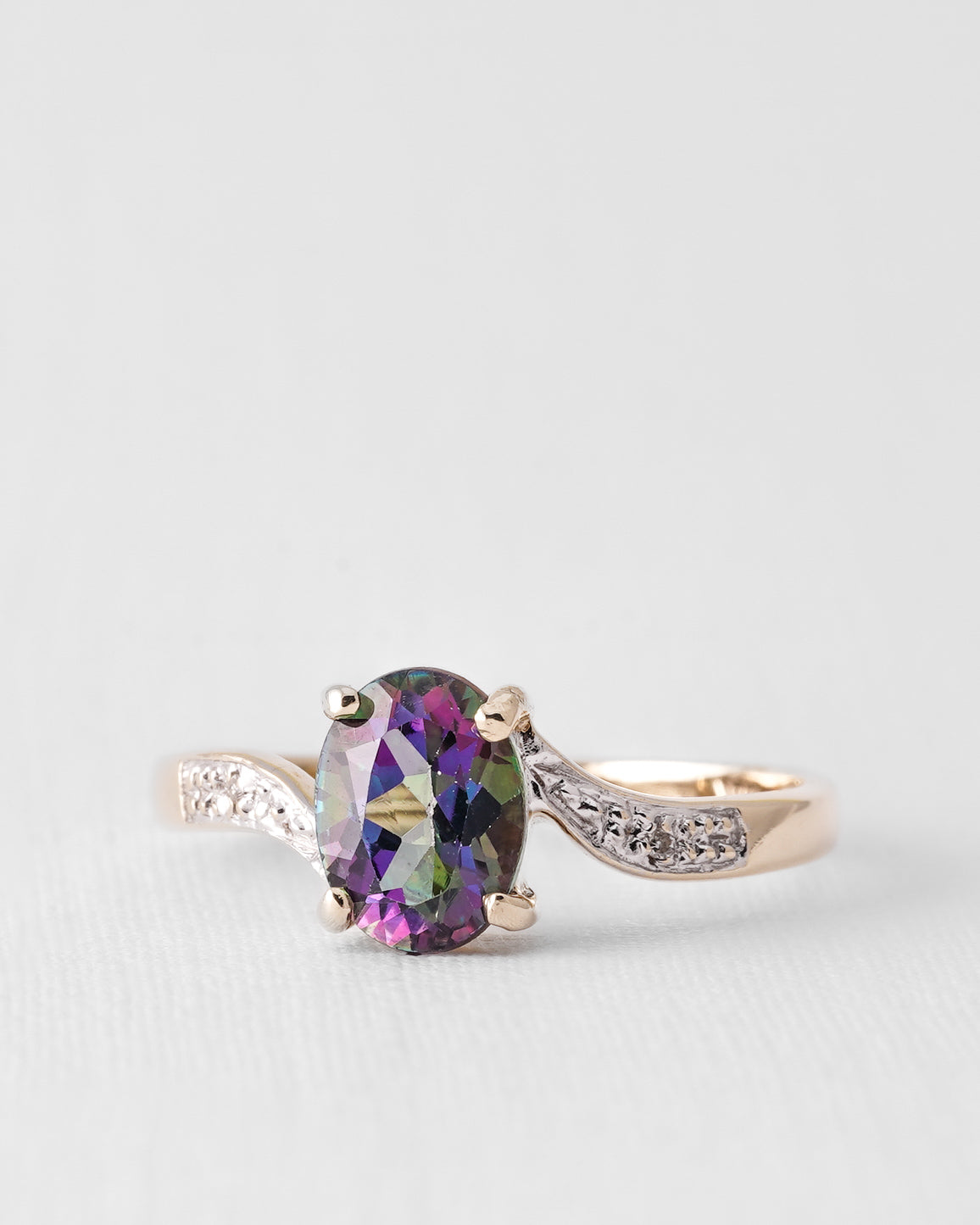 Myron | Vintage Mystic Topaas & Diamant Dress Ring