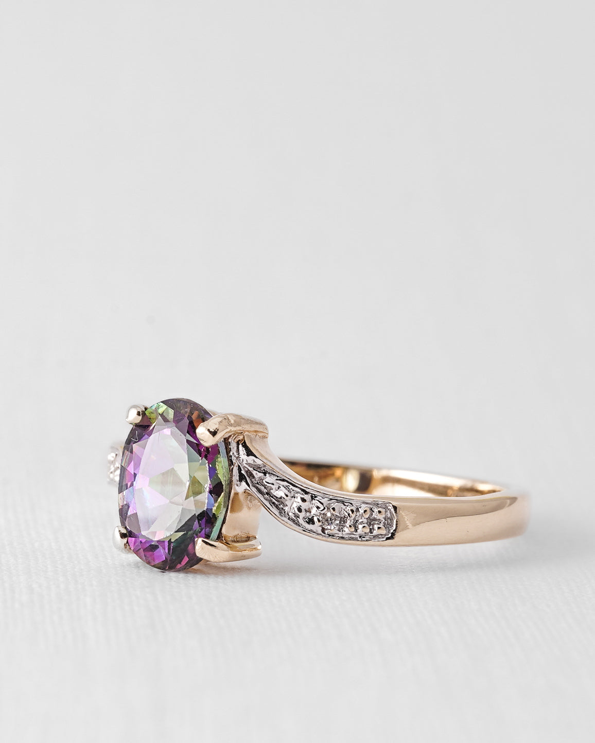 Myron | Vintage Mystic Topaas & Diamant Dress Ring