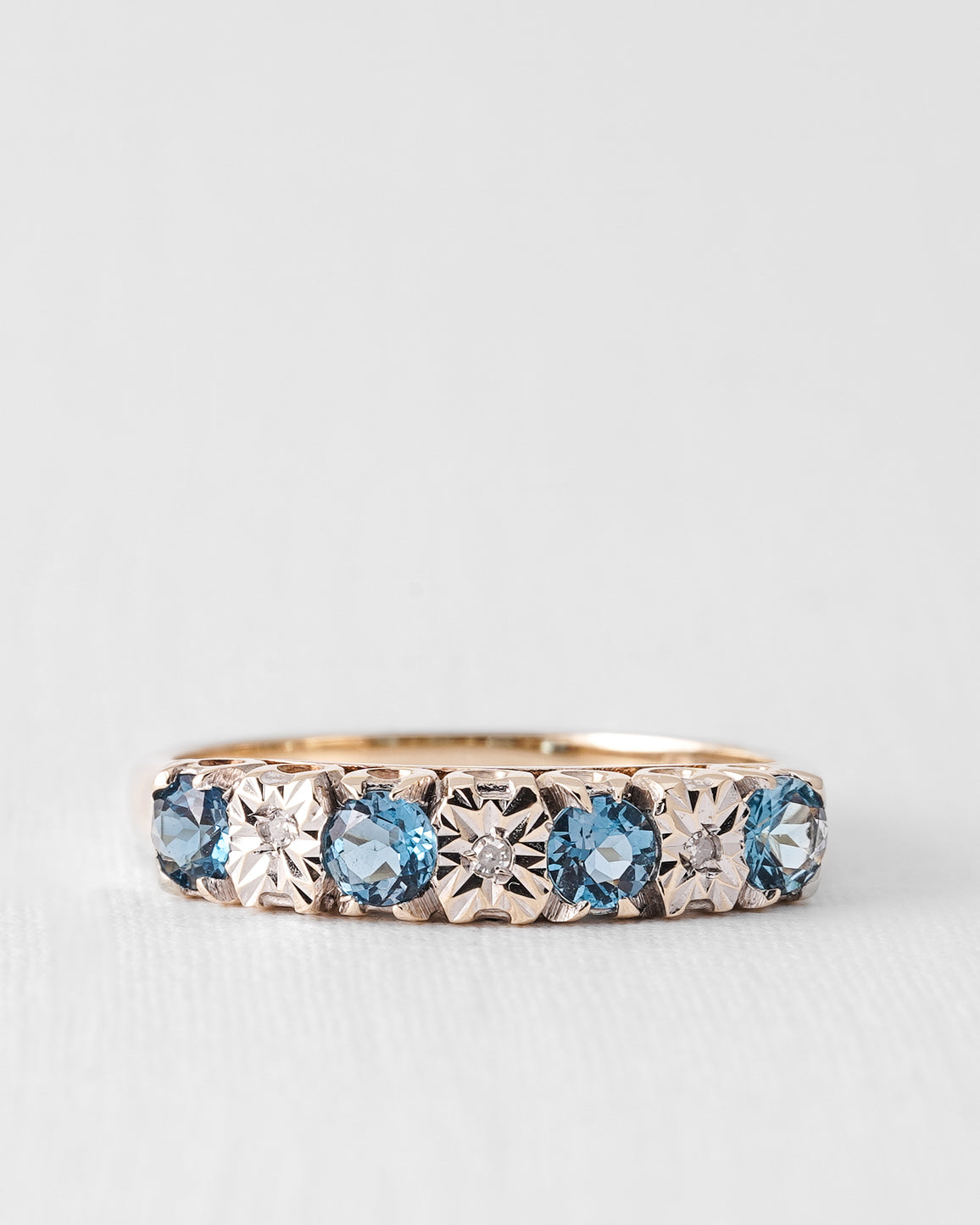 Fiona | Vintage Topaas & Diamant Rijring