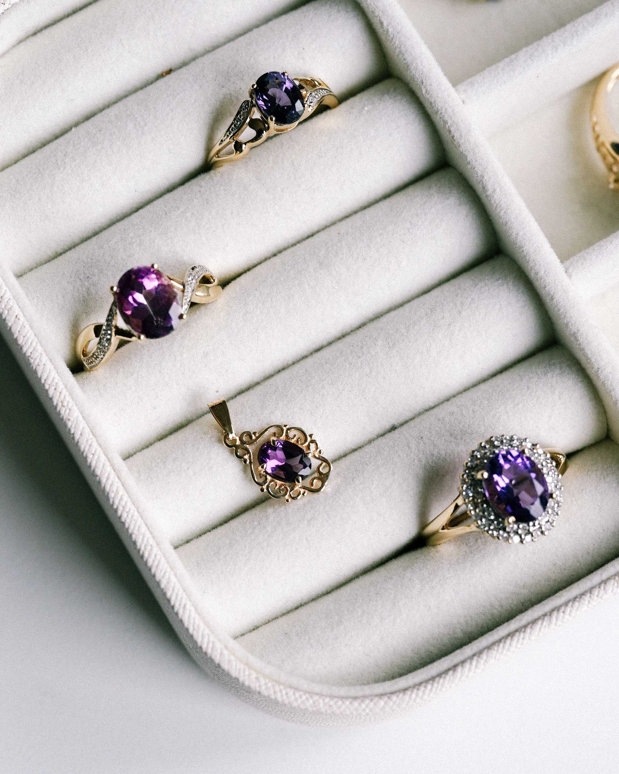 Renata | Vintage Spinel & Diamant Solitaire Ring