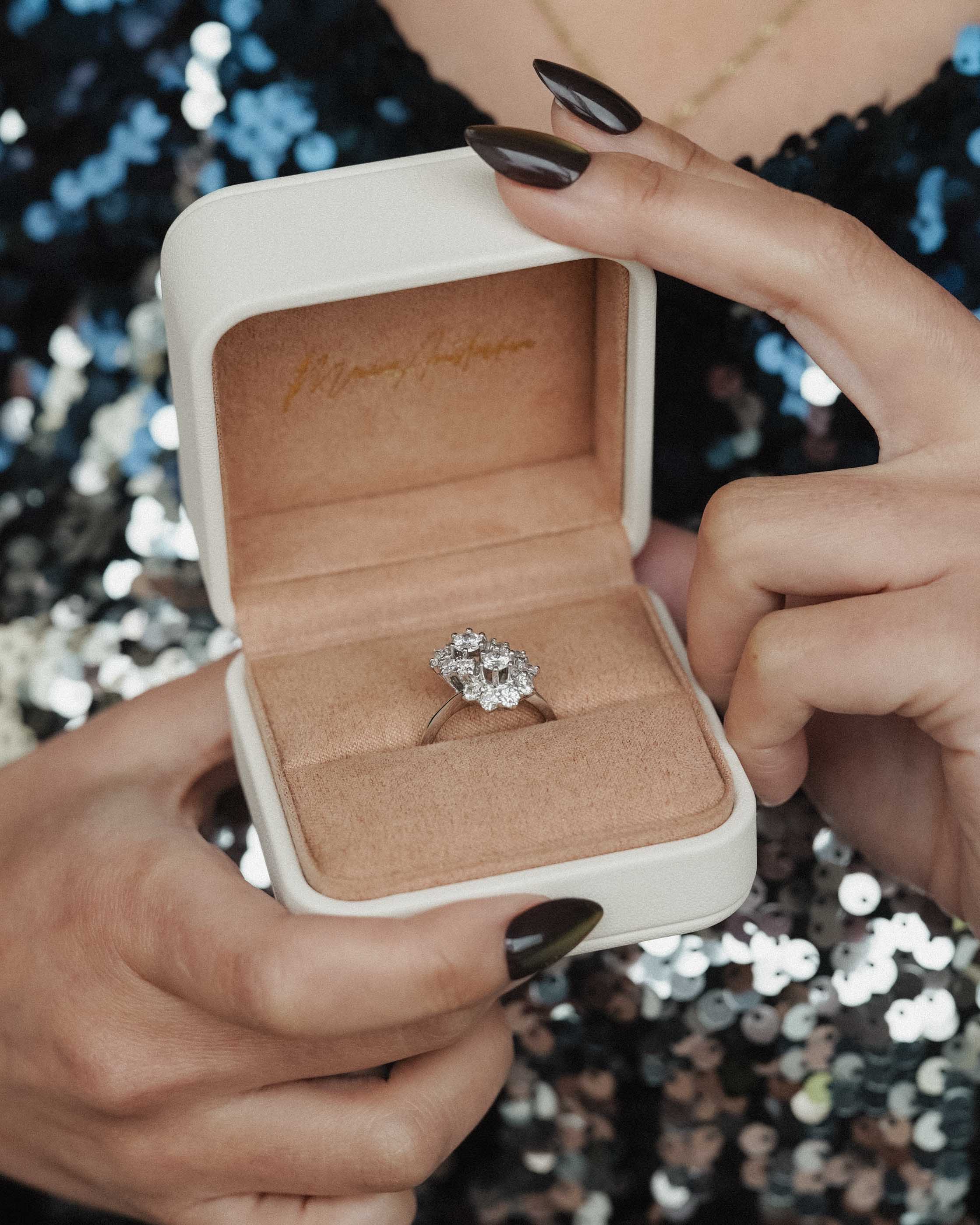 Elani | 18K White Gold Brilliant (1.85ct) Cluster Ring