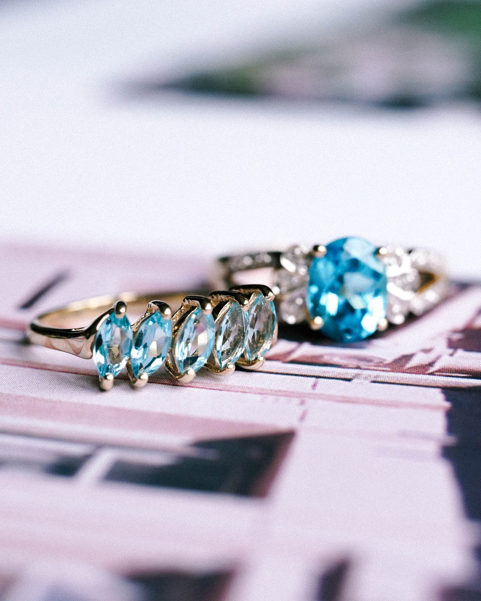 Sabine | Vintage Topaas Vijfsteen Ring