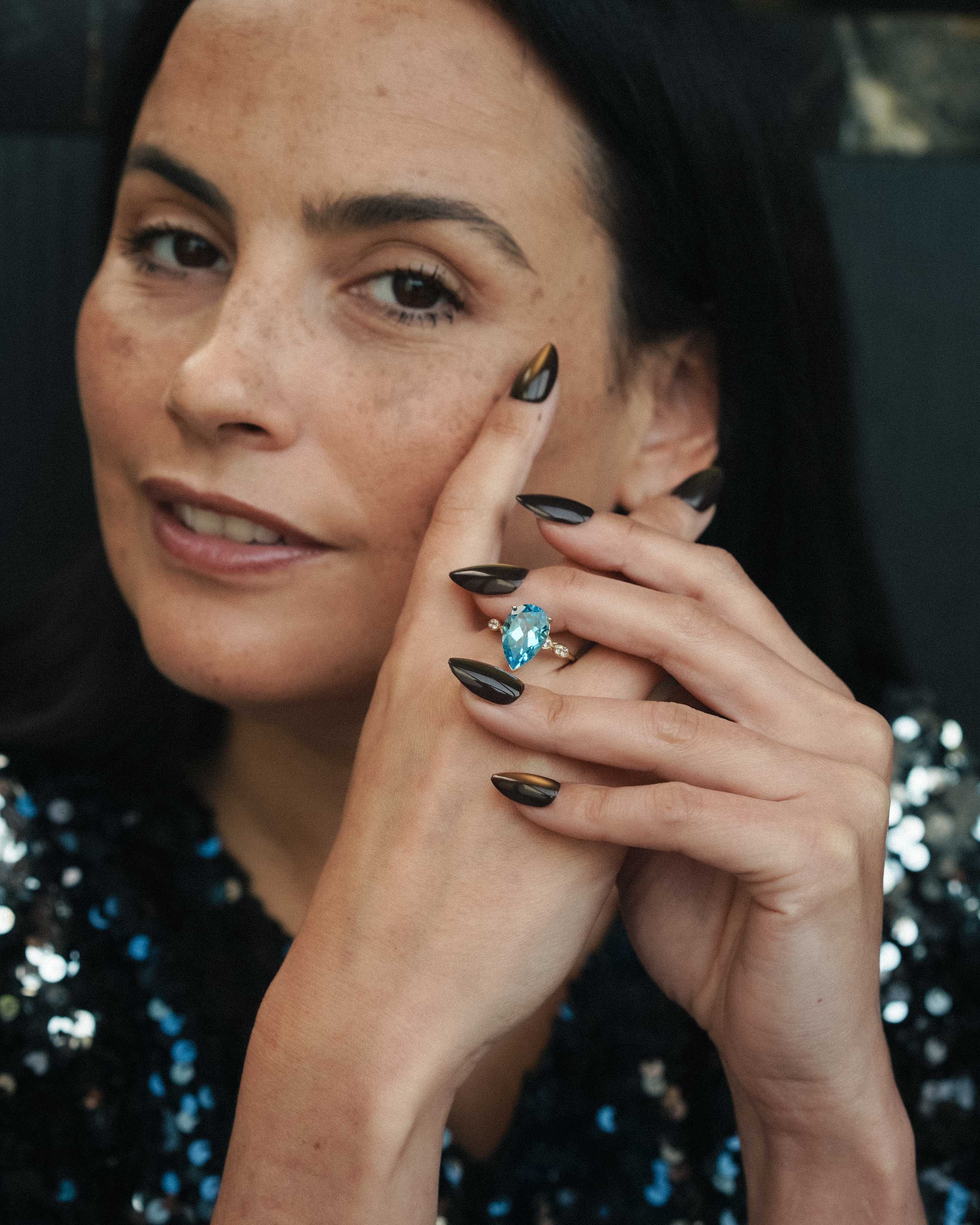 Nalora | Vintage Blauwe Topaas Dress Ring