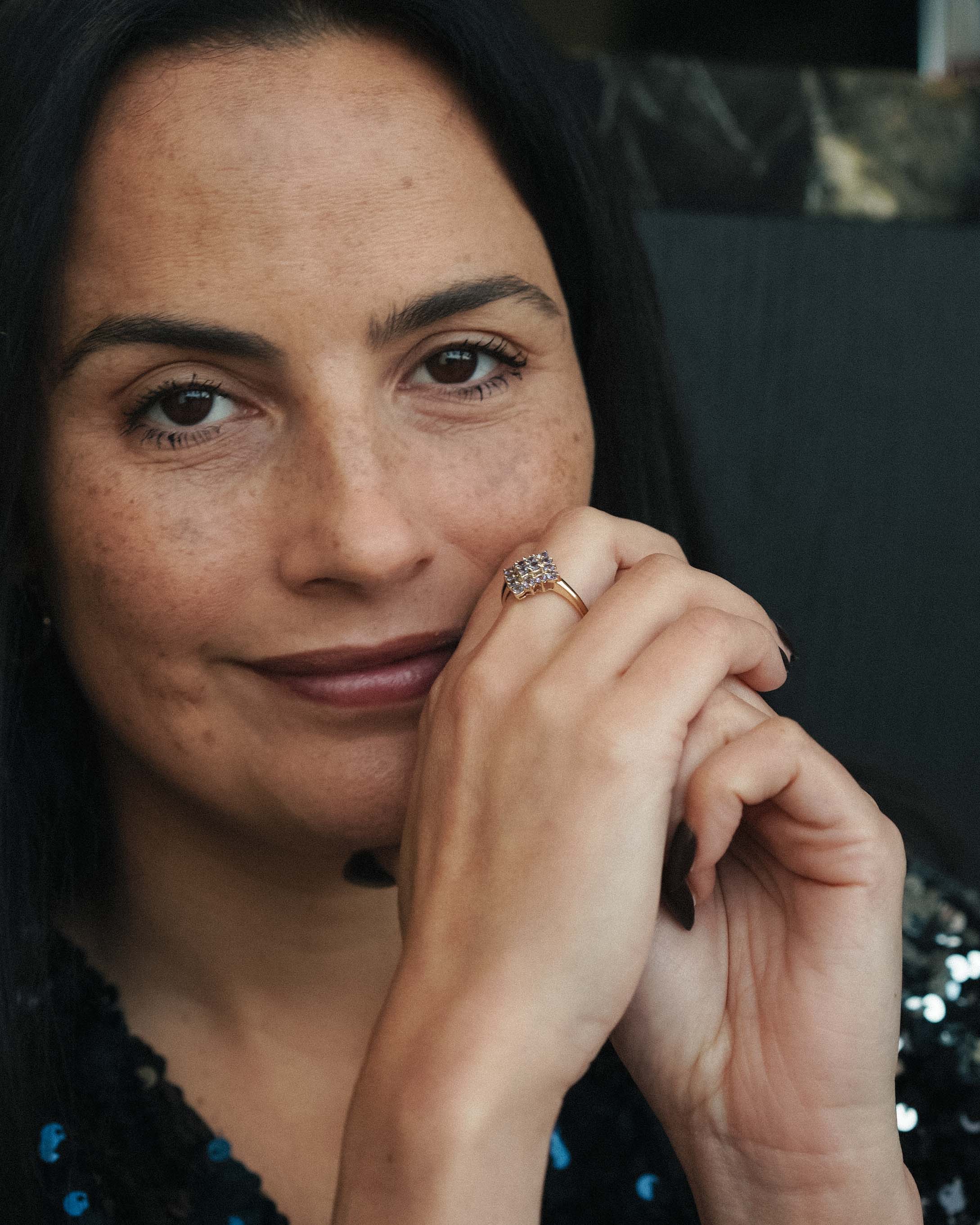 Marena | Vintage Tanzaniet Cluster Ring