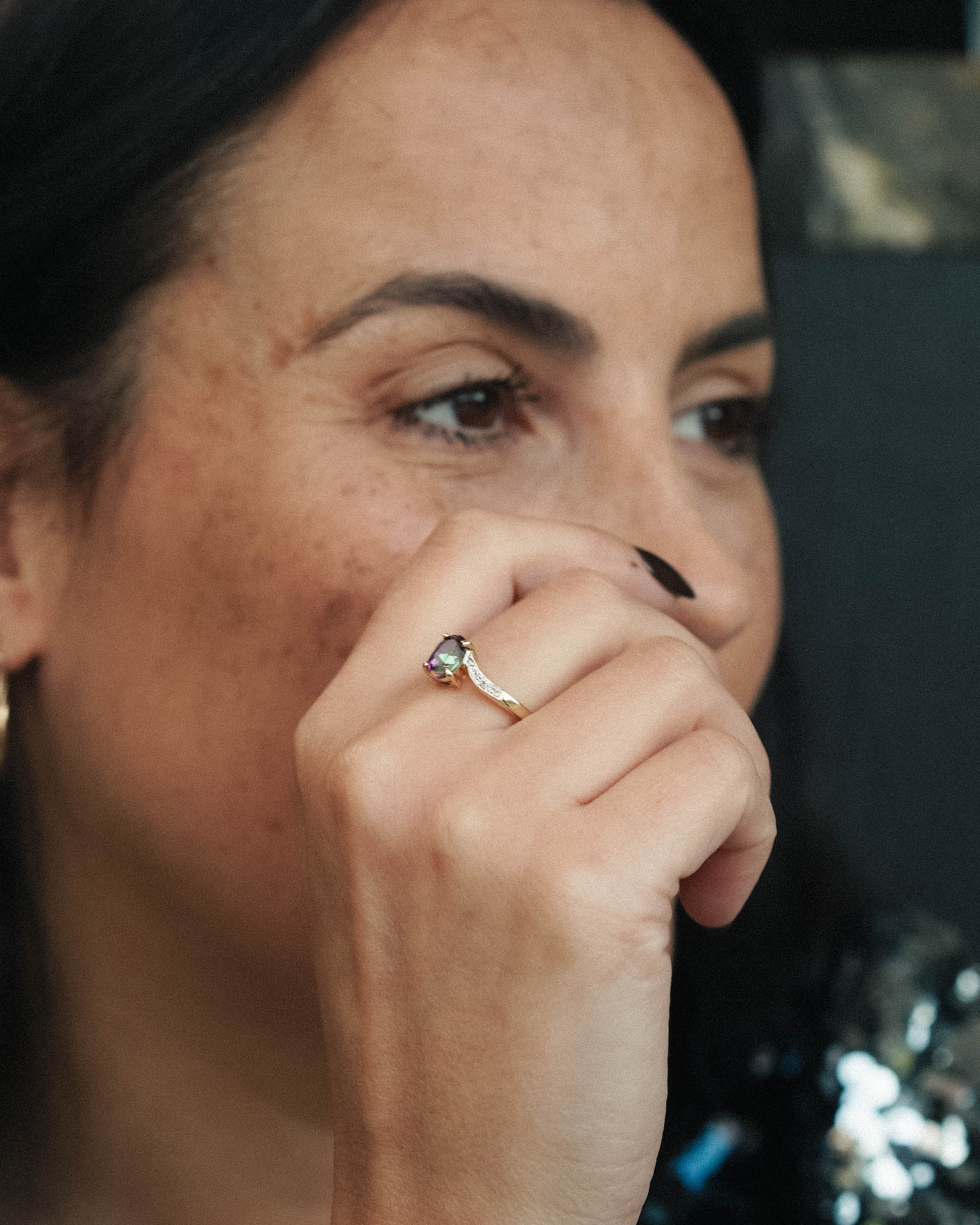 Myron | Vintage Mystic Topaas & Diamant Dress Ring