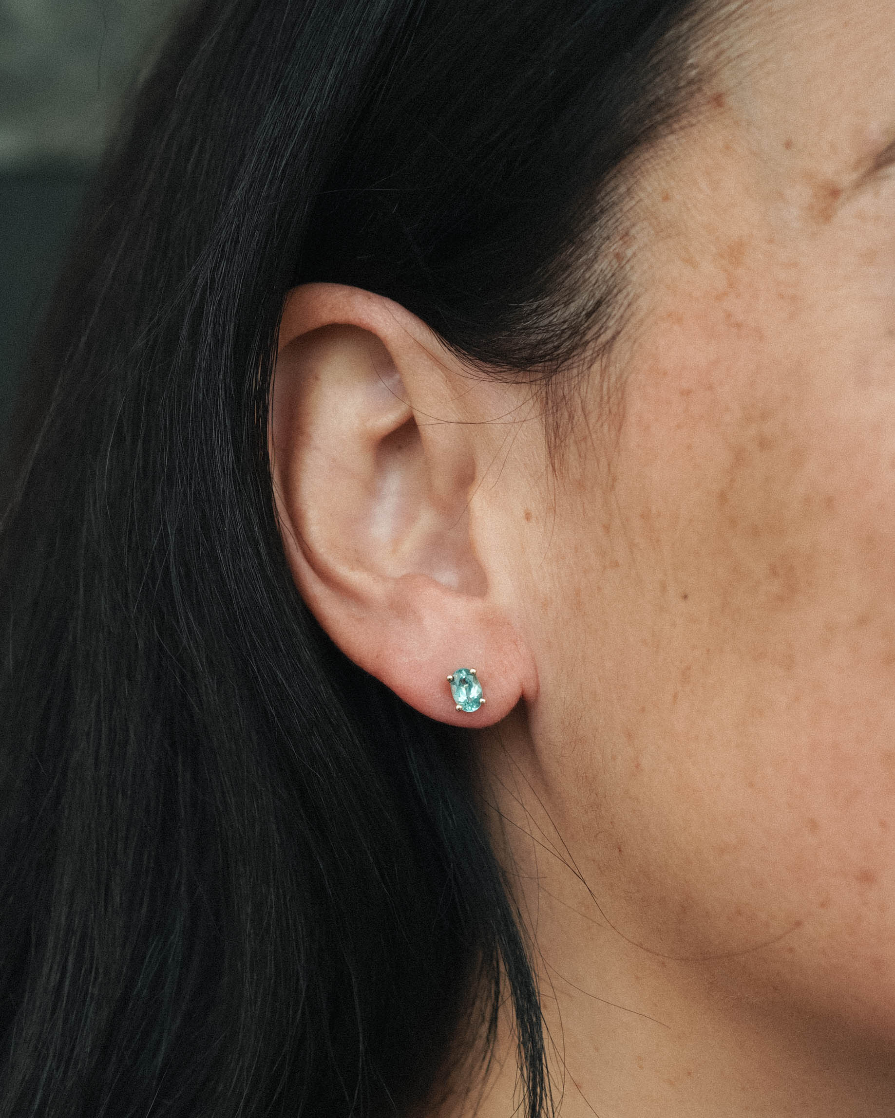 Mirle | Vintage Blauwe Topaas Oorbellen