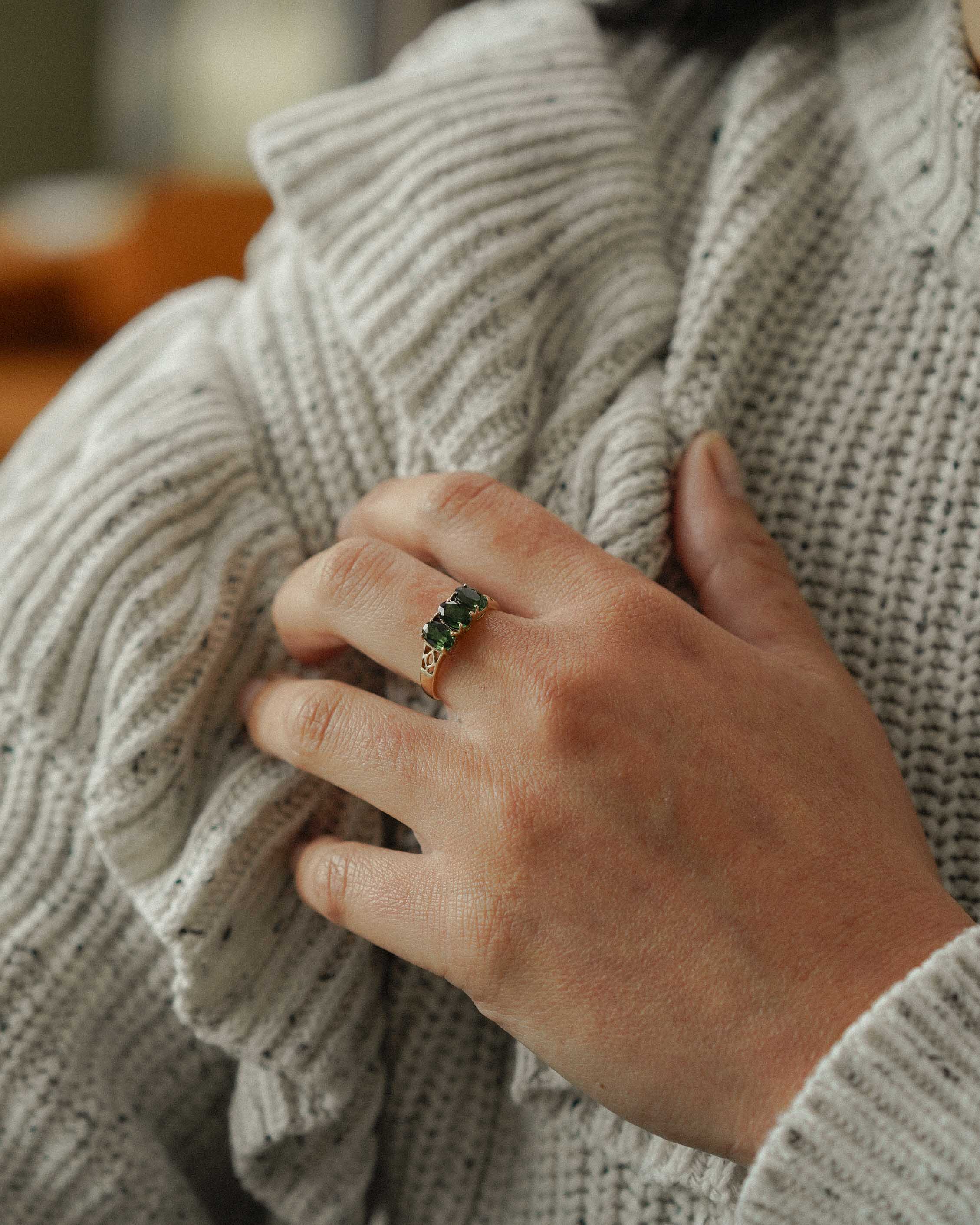 Amadine | Vintage Diopsiet Driesteen Ring