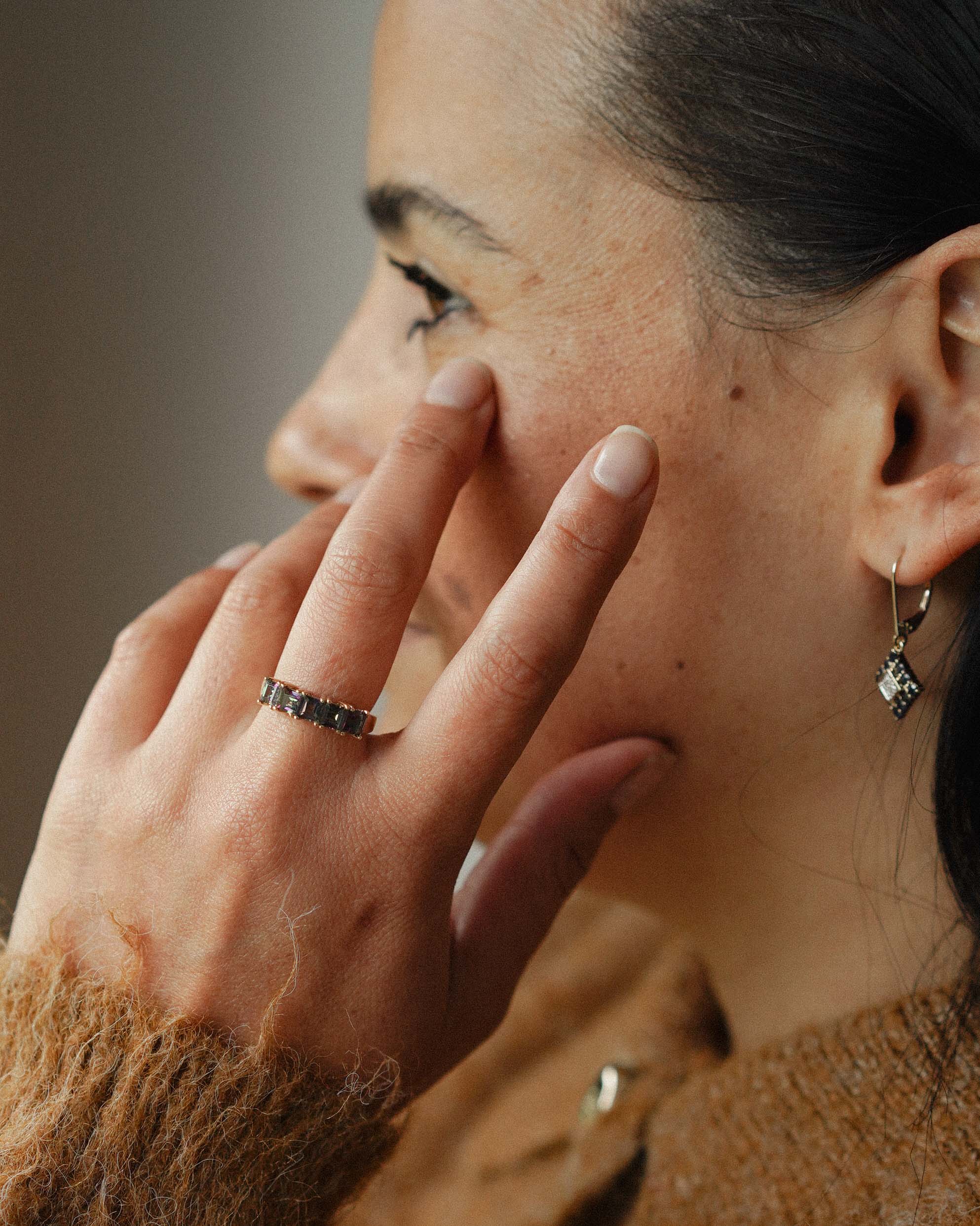 Lucienne | Vintage Mystic Topaas Vijfsteen Ring
