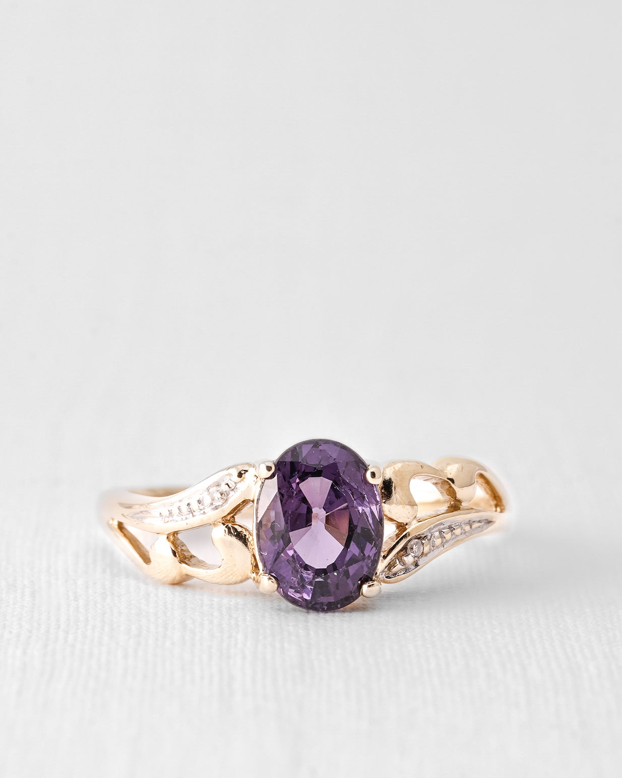 Renata | Vintage Spinel & Diamant Solitaire Ring